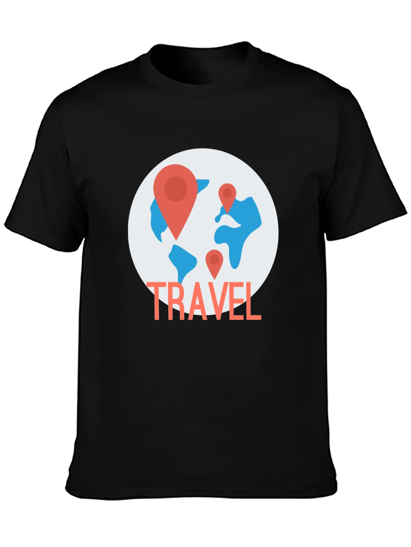 Travel World Map Graphic T-Shirt