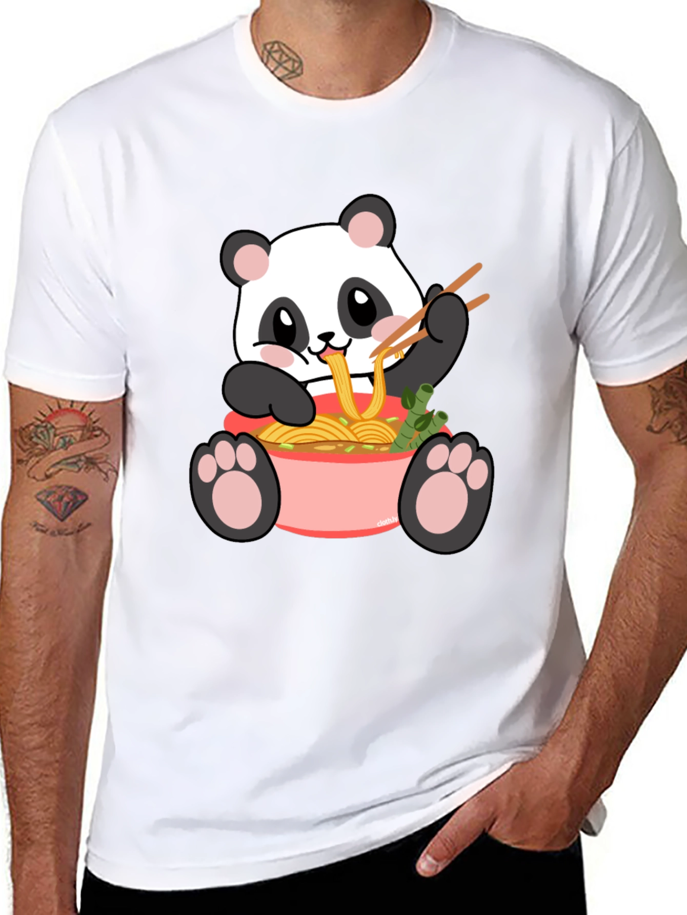Panda Ramen Graphic Tee - Kawaii Comfort