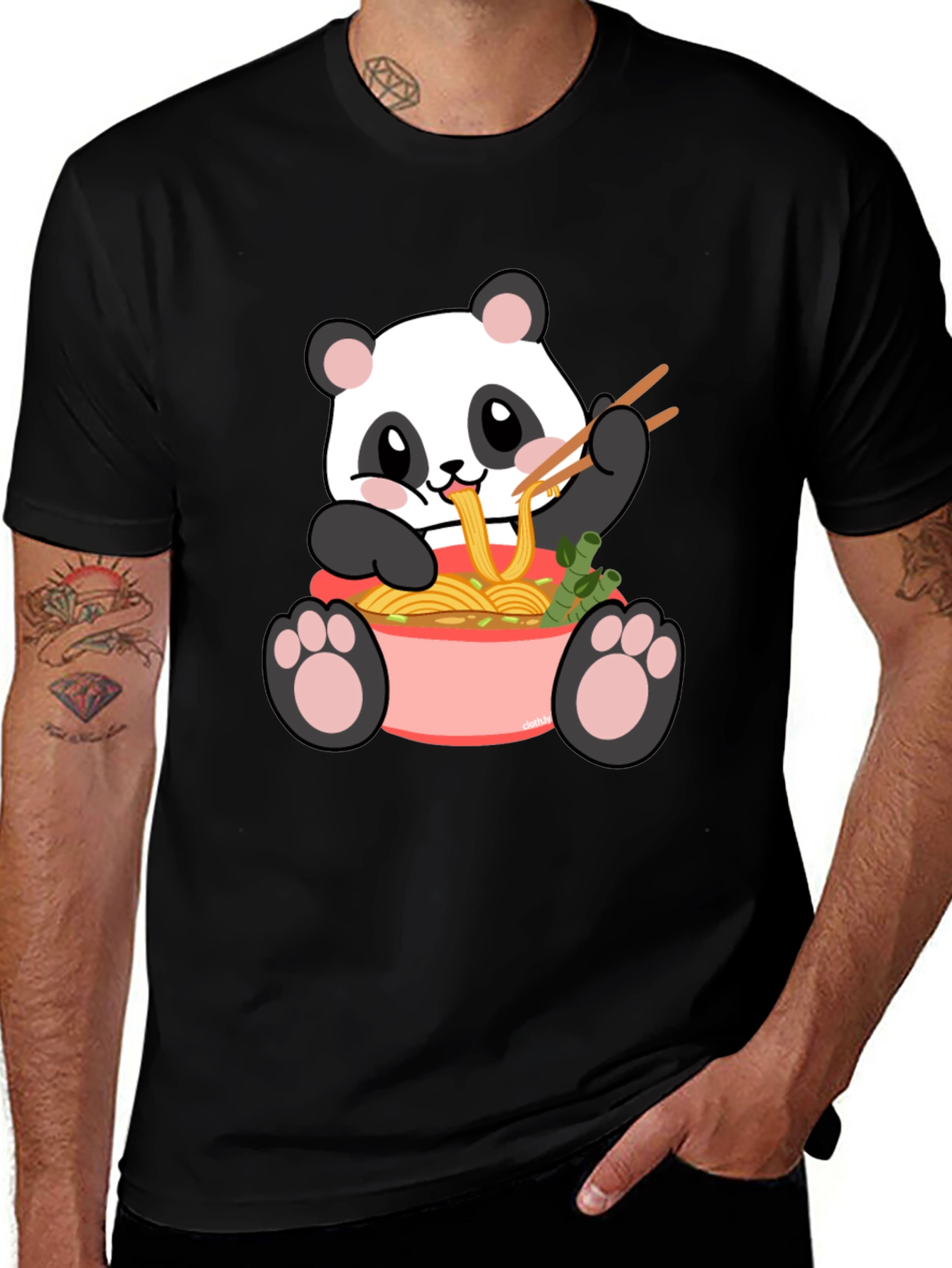 Panda Ramen Graphic Tee - Kawaii Comfort