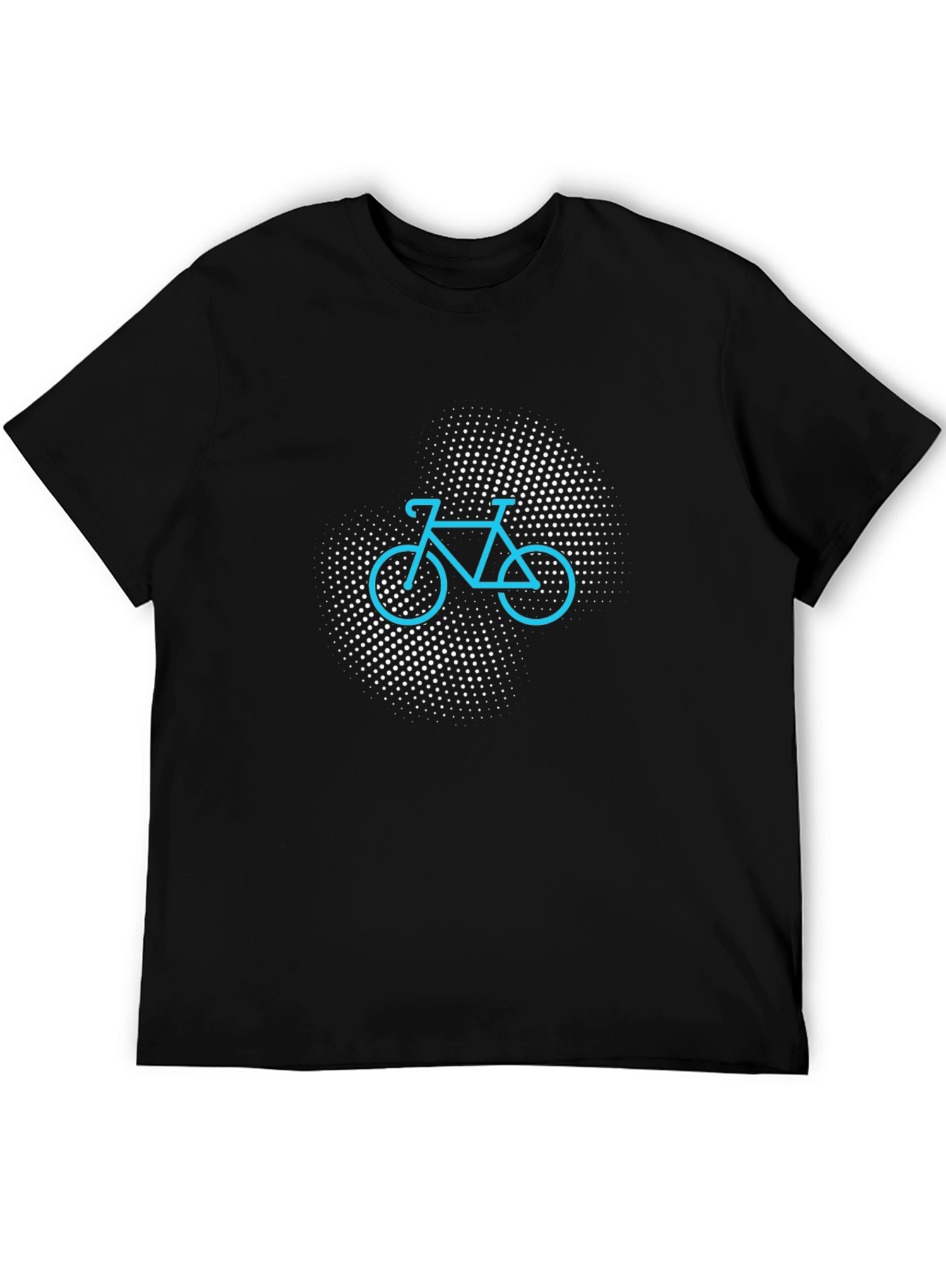 Cool Bicycle Graphic Tee - Black Casual T-Shirt