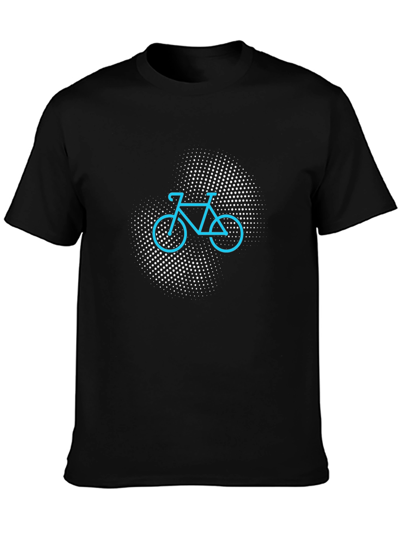 Cool Bicycle Graphic Tee - Black Casual T-Shirt
