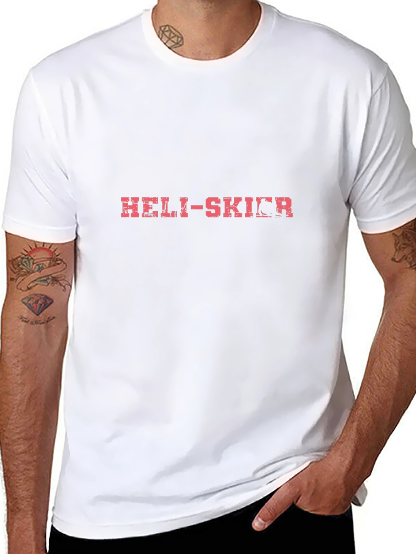 Heli-Skier Graphic T-Shirt - Black