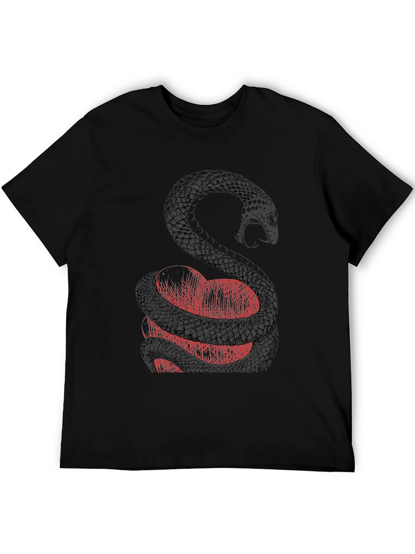 Snake Wrapped Around Heart Graphic Tee