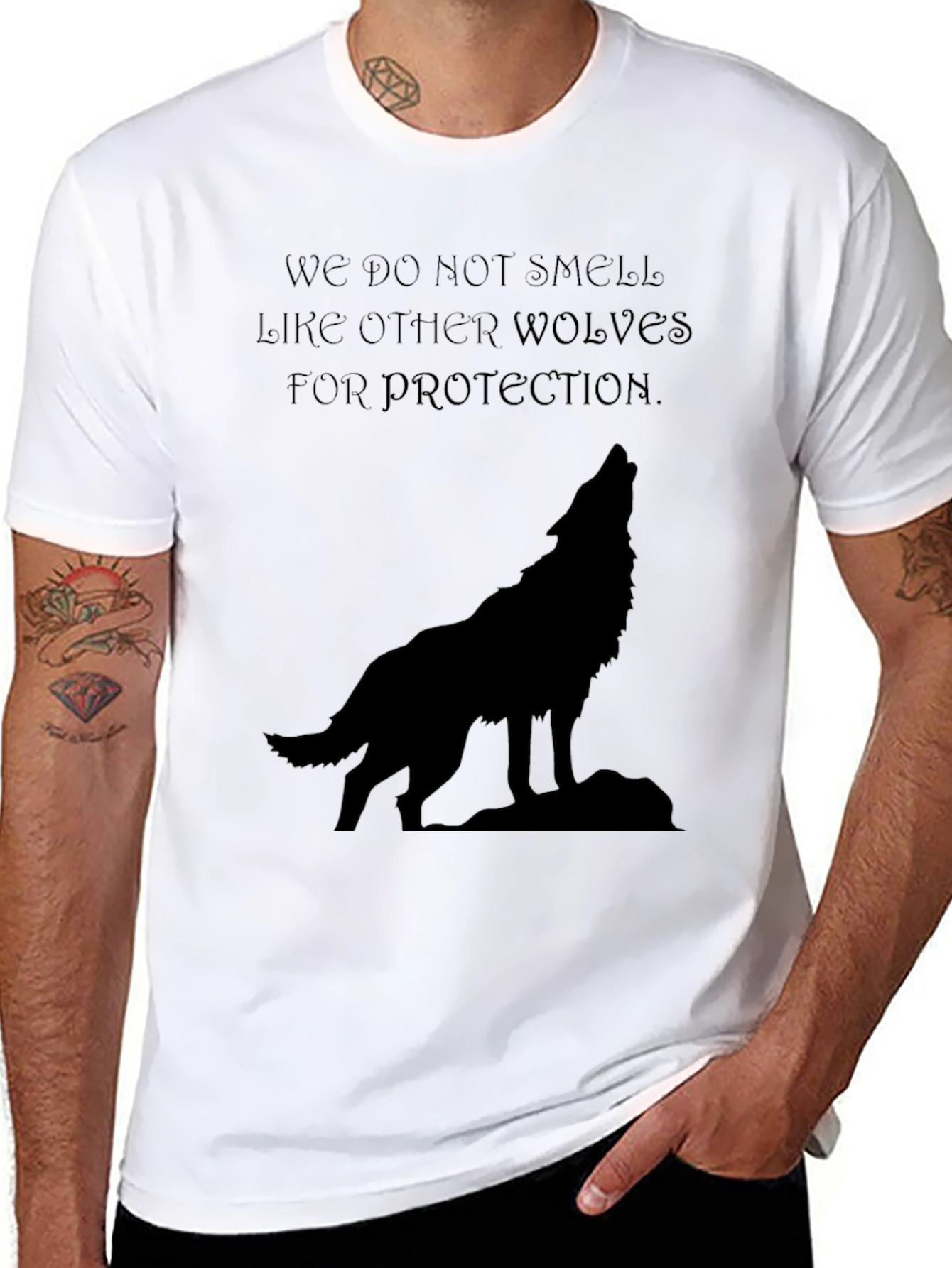 Wolf Howl Graphic Tee - Black