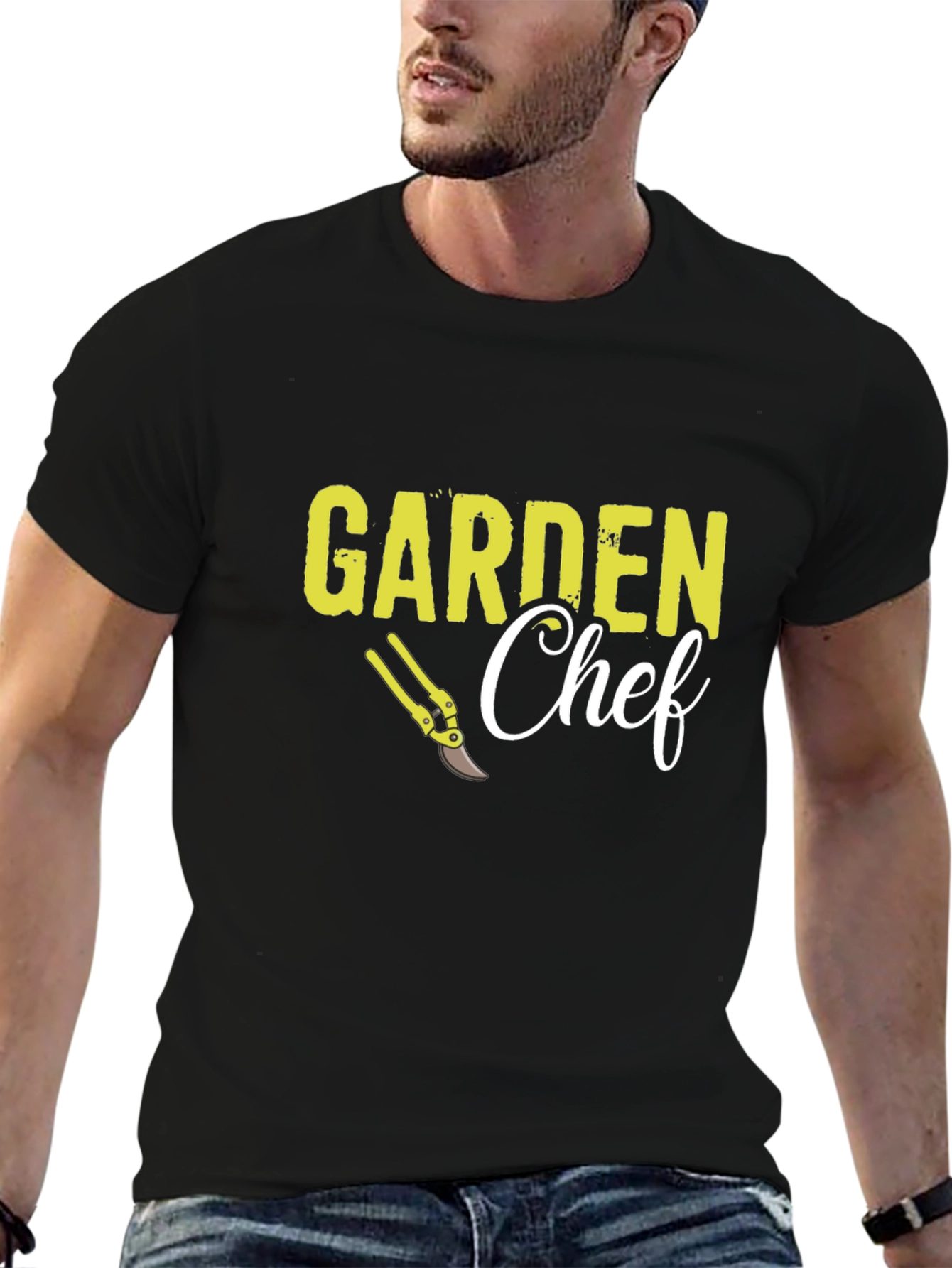 Garden Chef Graphic Tee - Black Cotton Blend