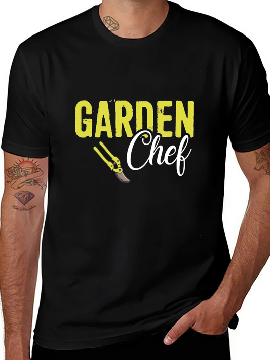 Garden Chef Graphic Tee - Black Cotton Blend