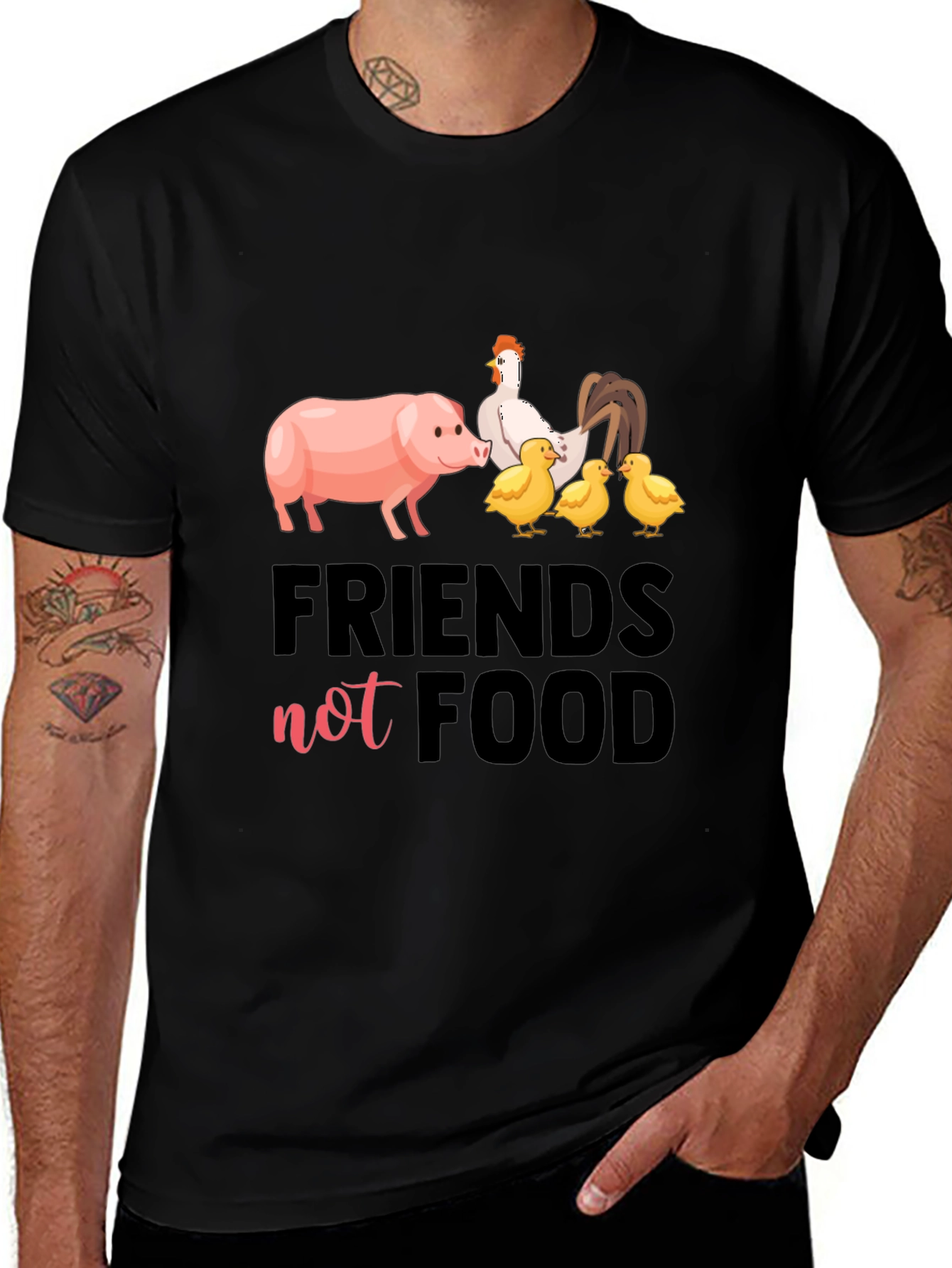 Friends Not Food Vegan T-Shirt