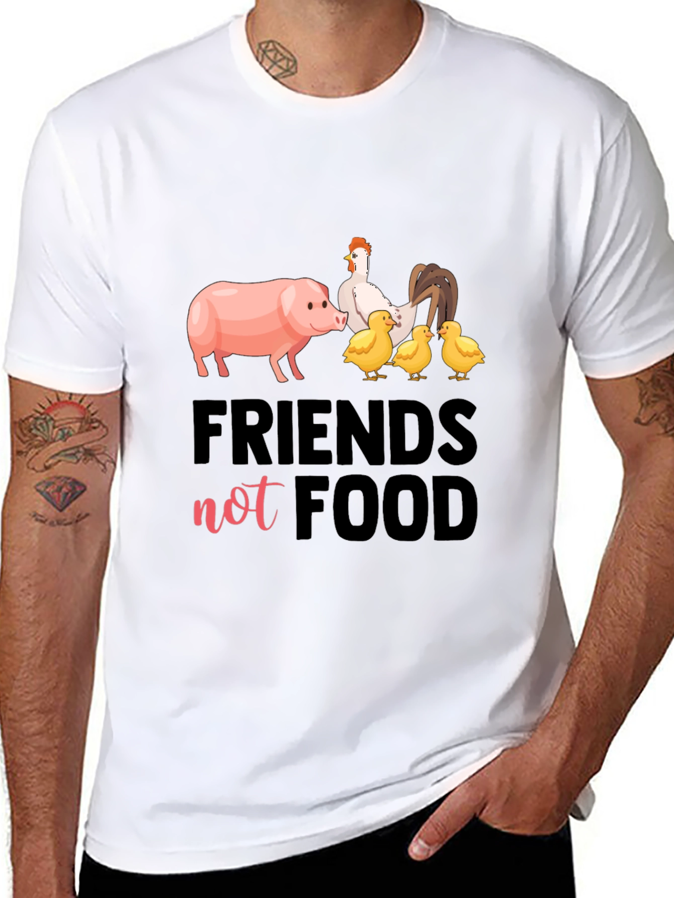 Friends Not Food Vegan T-Shirt