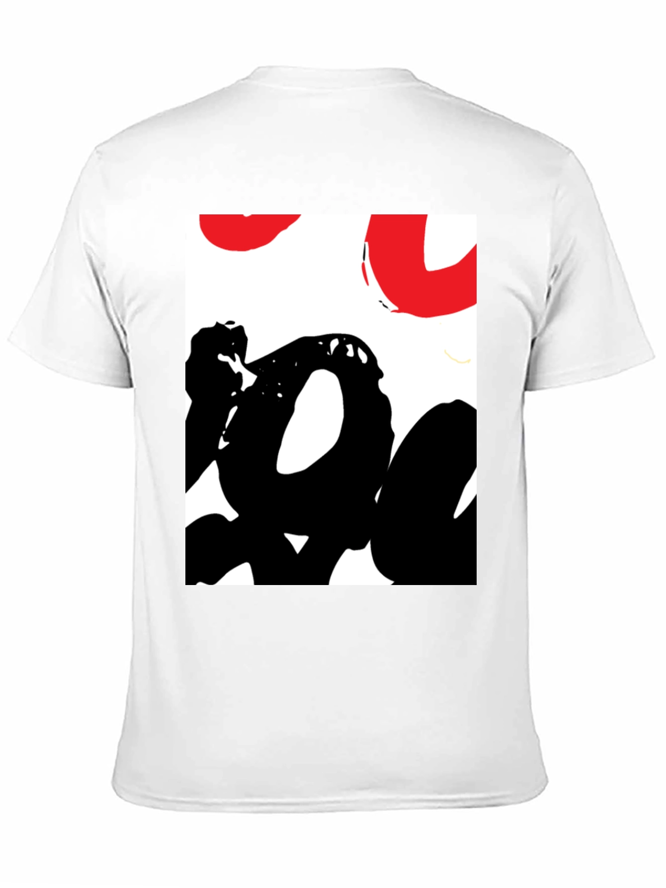 Abstract Graphic Tee - Black Casual T-Shirt