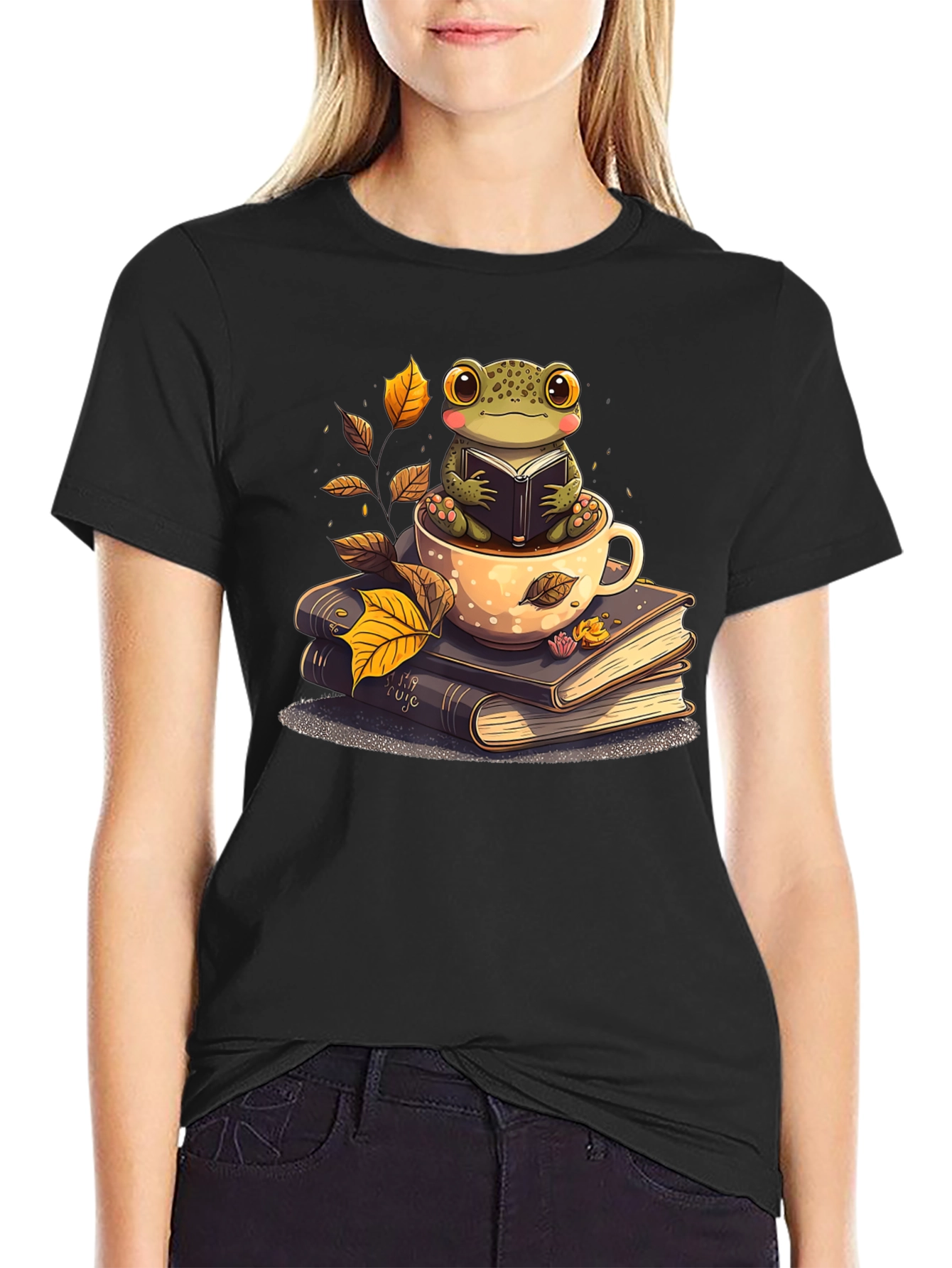 Frog Reading Book T-Shirt