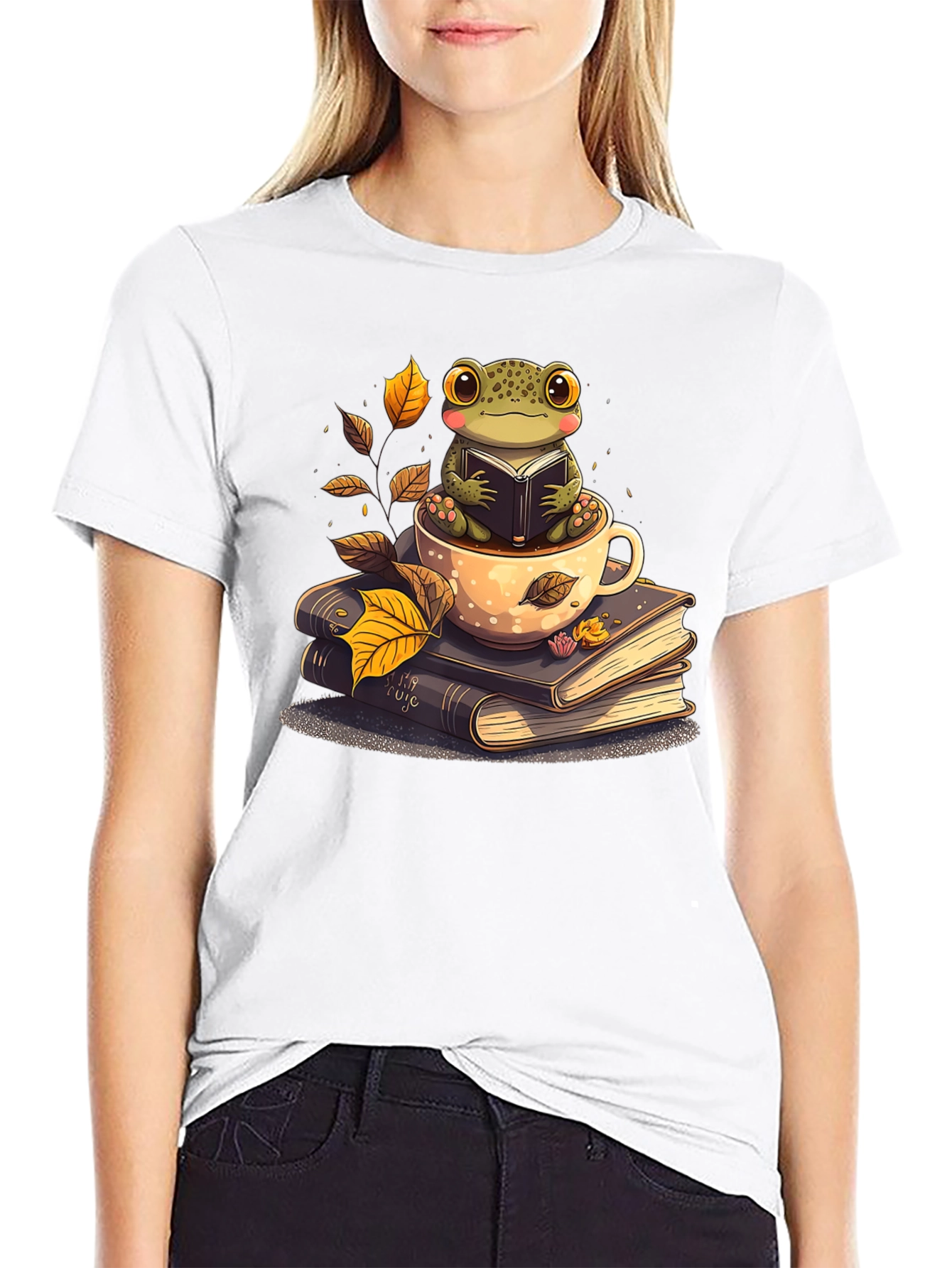 Frog Reading Book T-Shirt