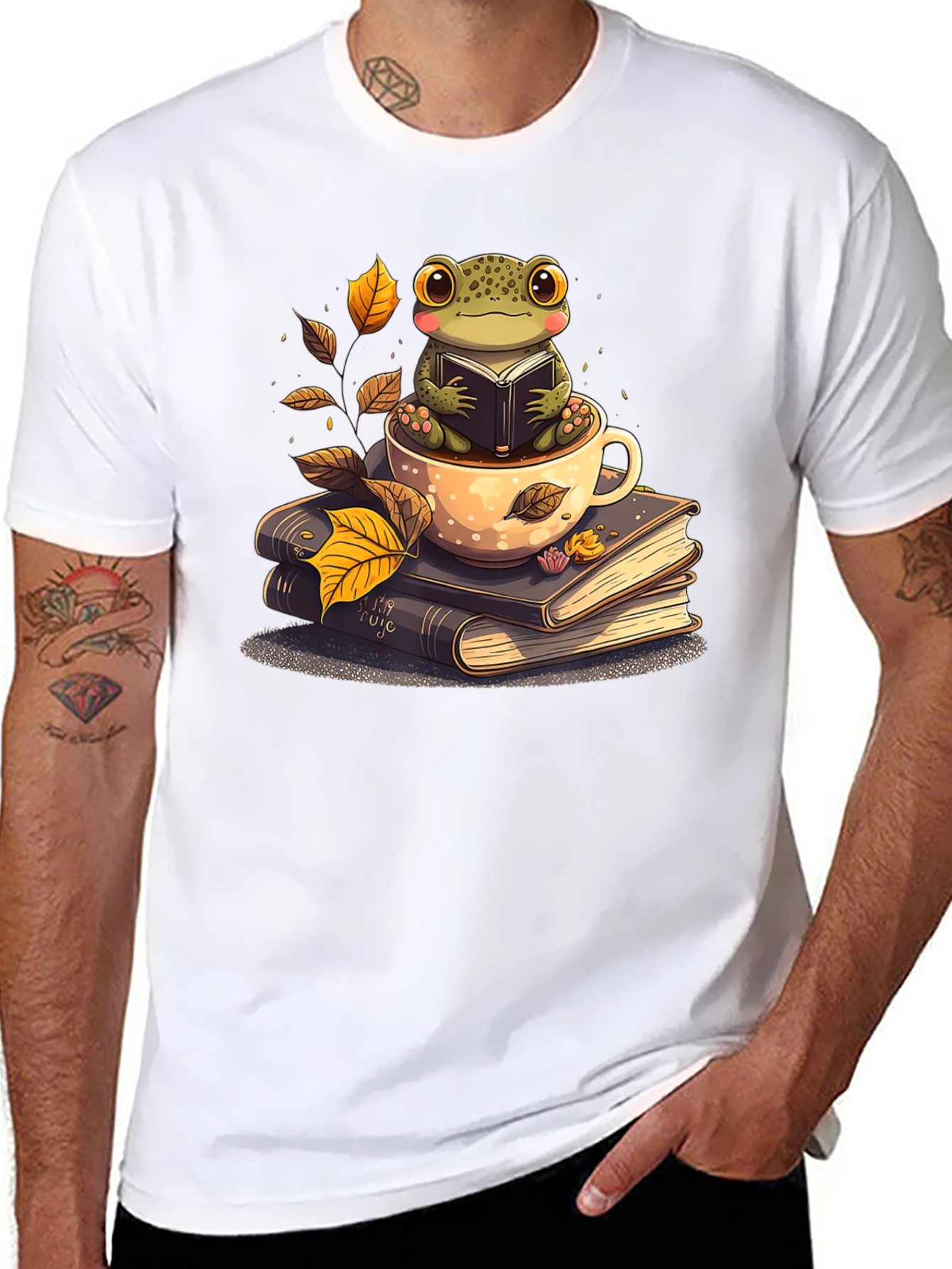 Frog Reading Book T-Shirt