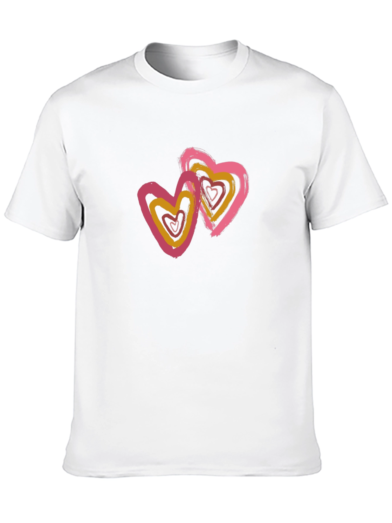 Black T-Shirt with Heart Graphic