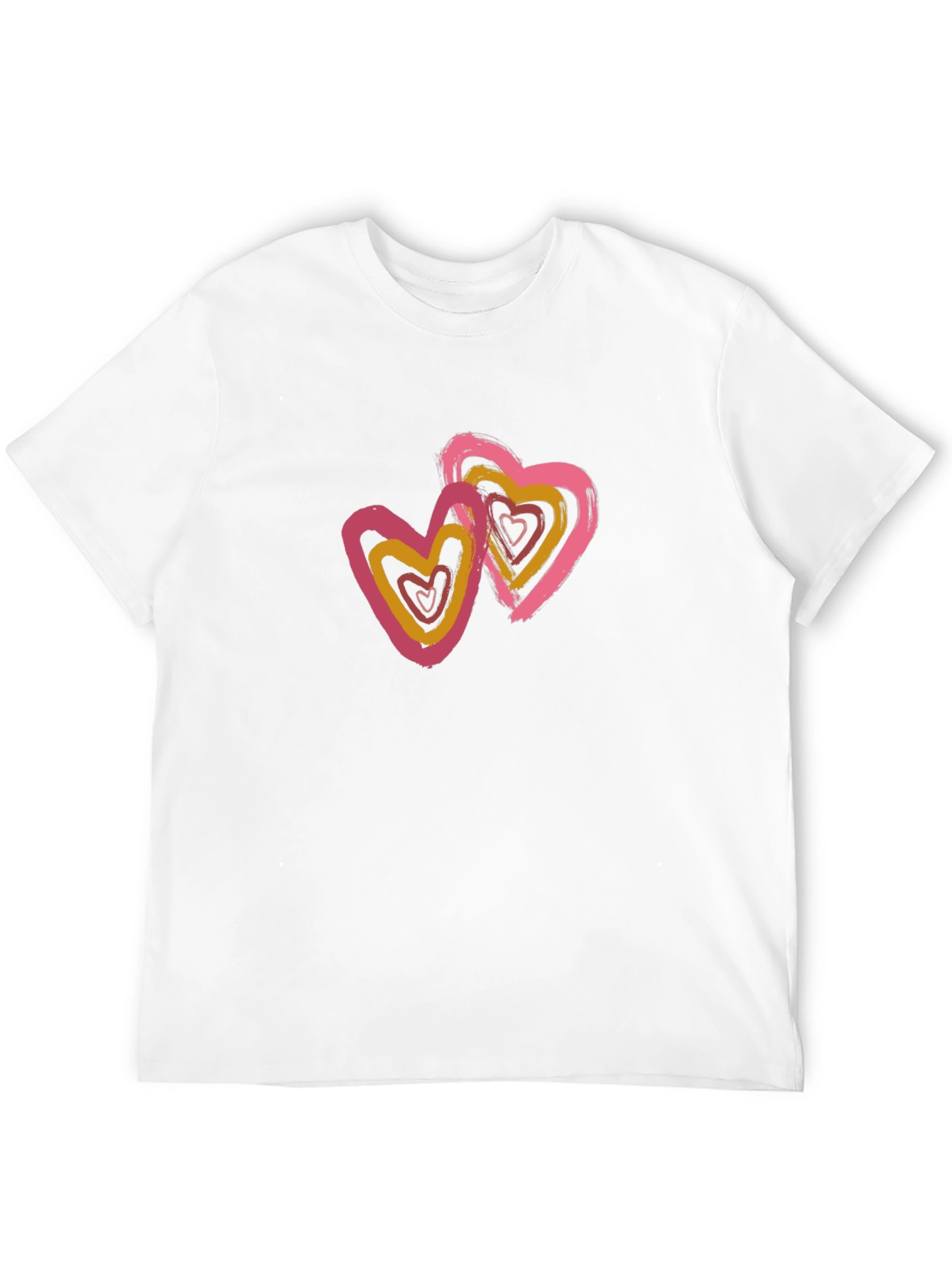 Black T-Shirt with Heart Graphic