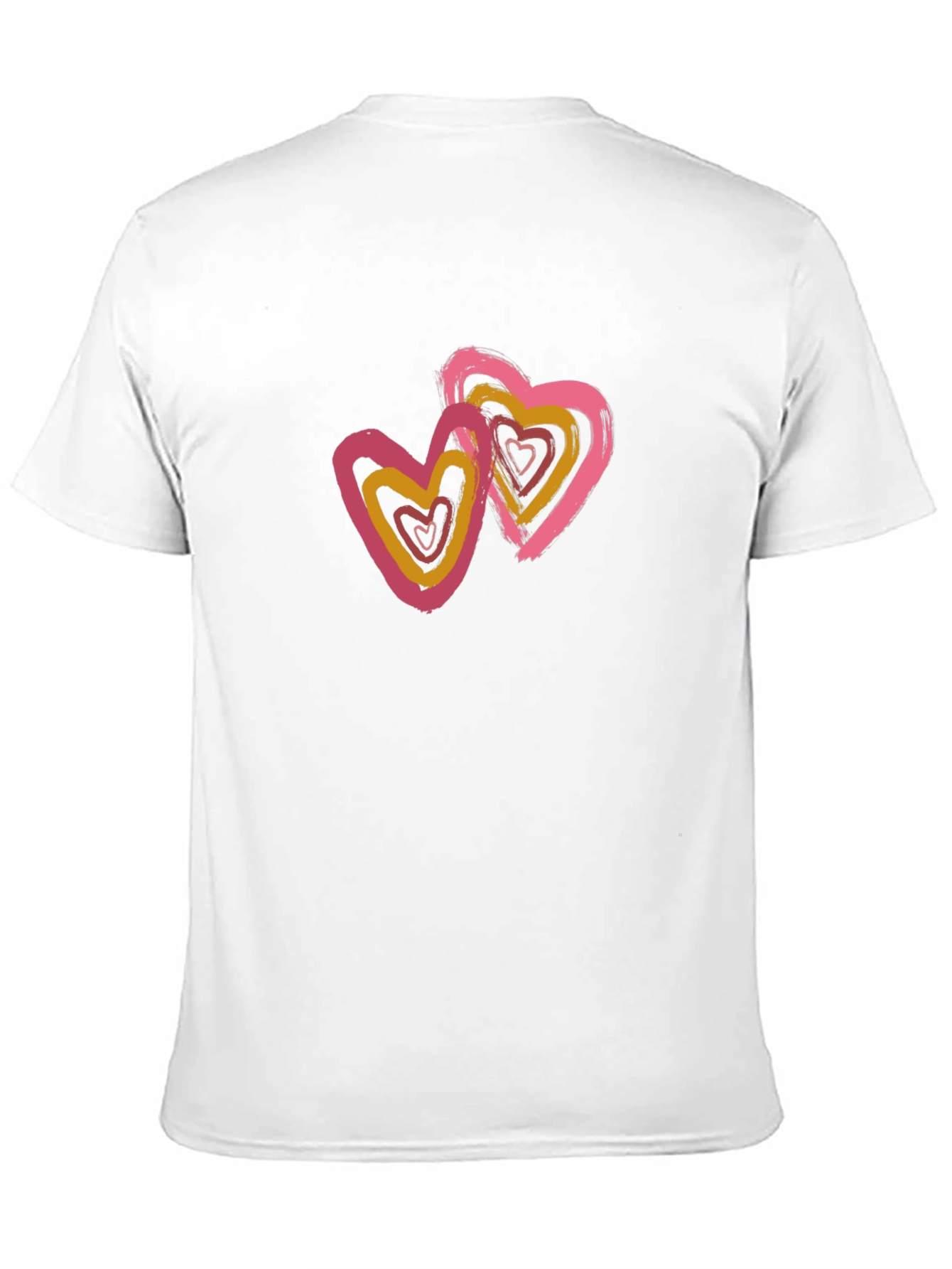 Black T-Shirt with Heart Graphic