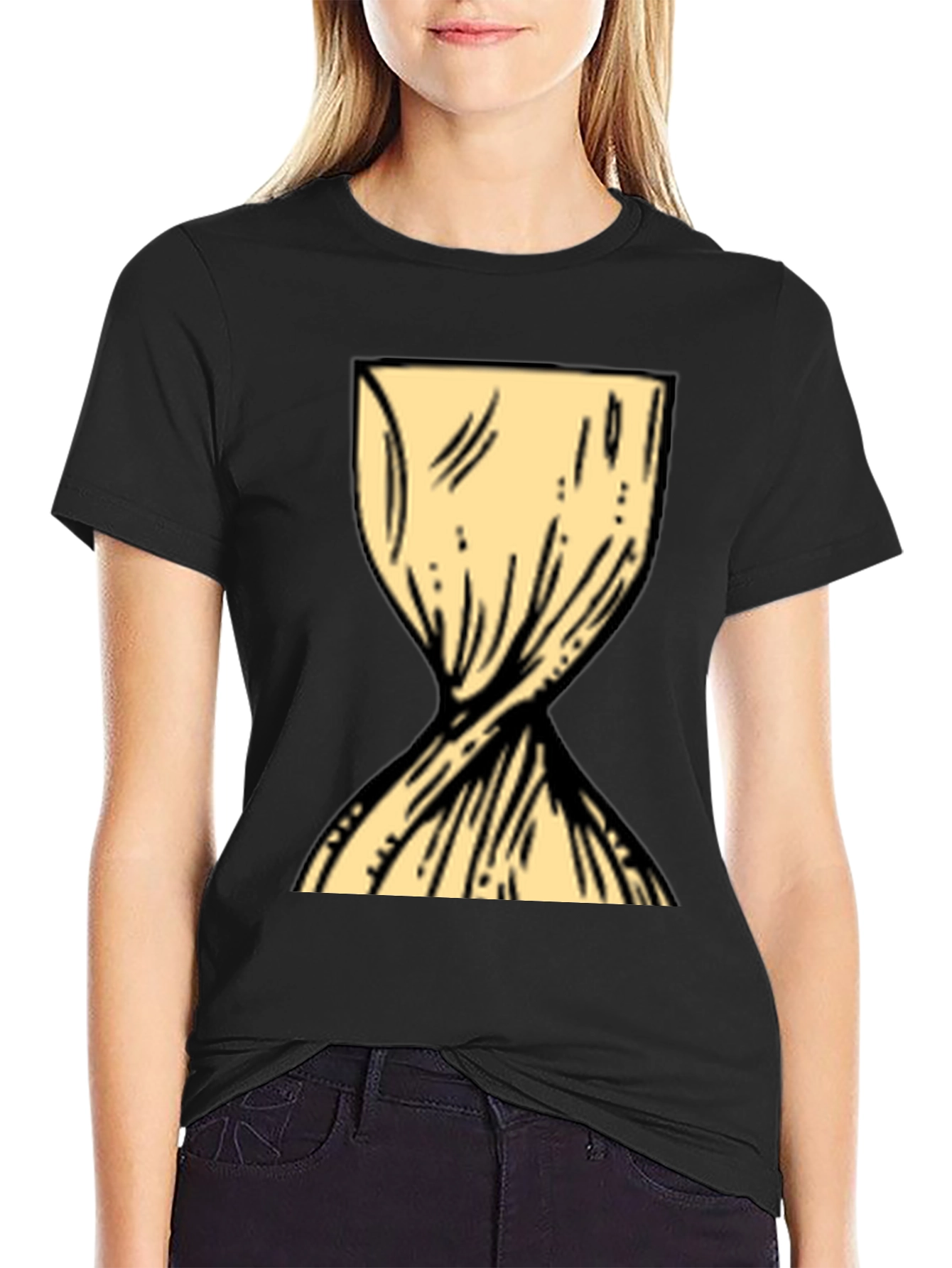 Twisted Hourglass Graphic Tee - Unique Design