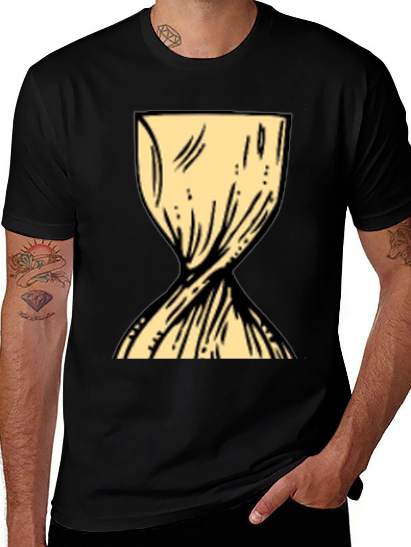 Twisted Hourglass Graphic Tee - Unique Design