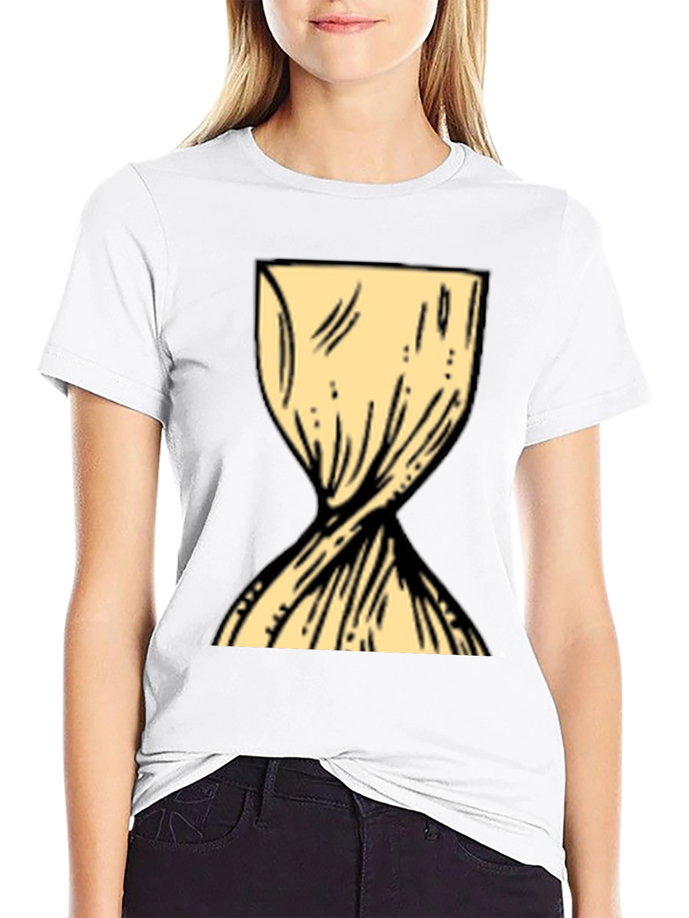 Twisted Hourglass Graphic Tee - Unique Design