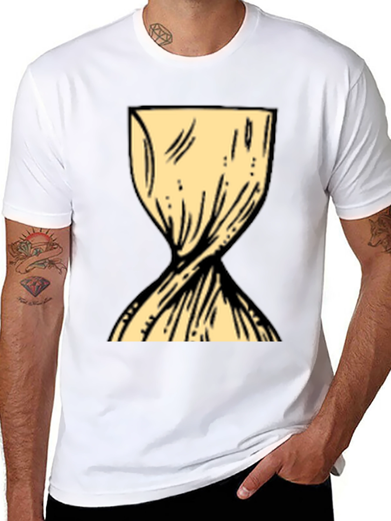 Twisted Hourglass Graphic Tee - Unique Design