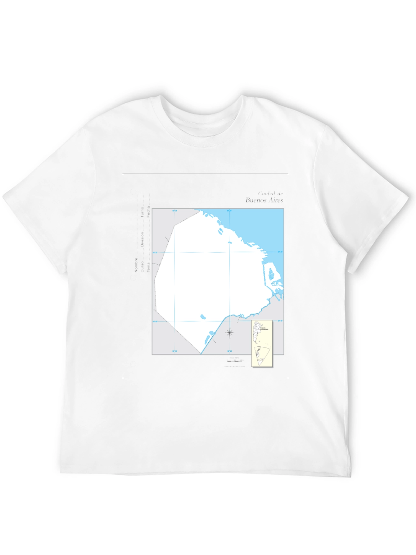 Nautical Chart Tee - Black Cotton Graphic T-Shirt