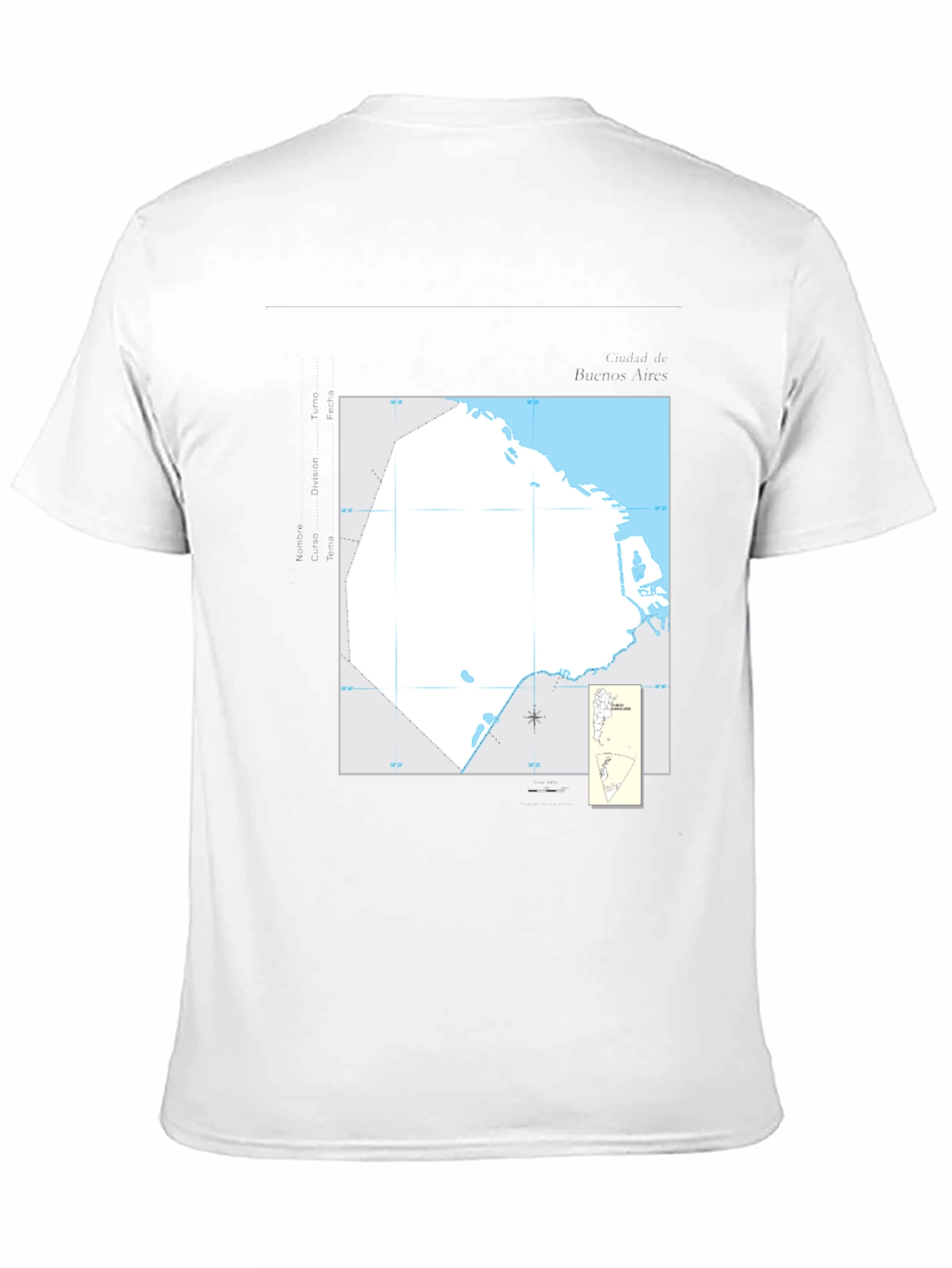 Nautical Chart Tee - Black Cotton Graphic T-Shirt