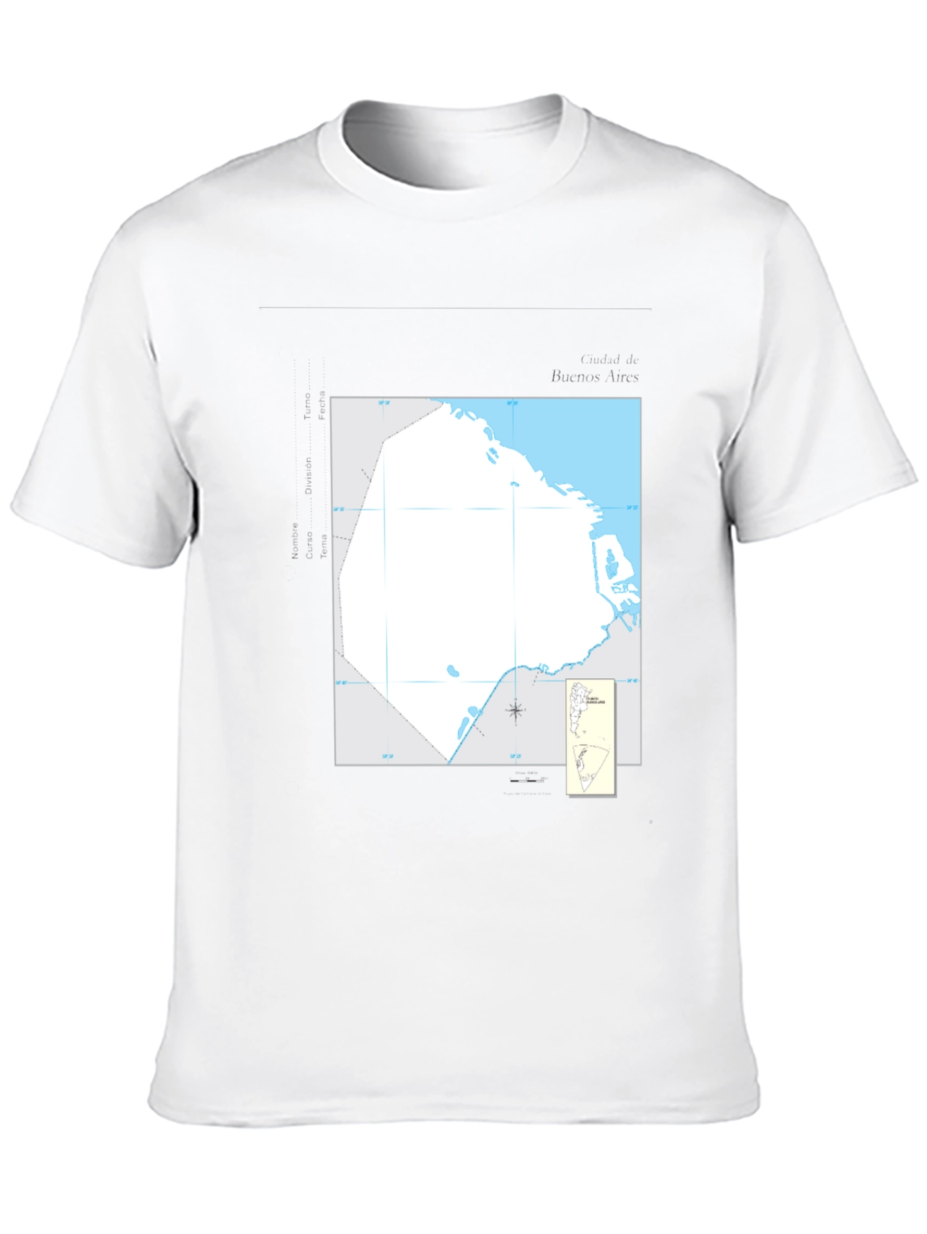 Nautical Chart Tee - Black Cotton Graphic T-Shirt