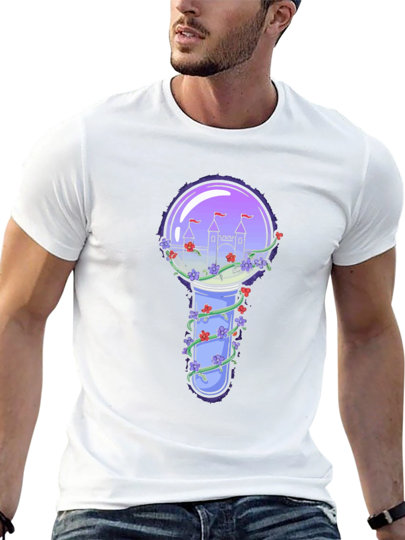 Enchanted Castle in a Jar T-Shirt - Fantasy Design