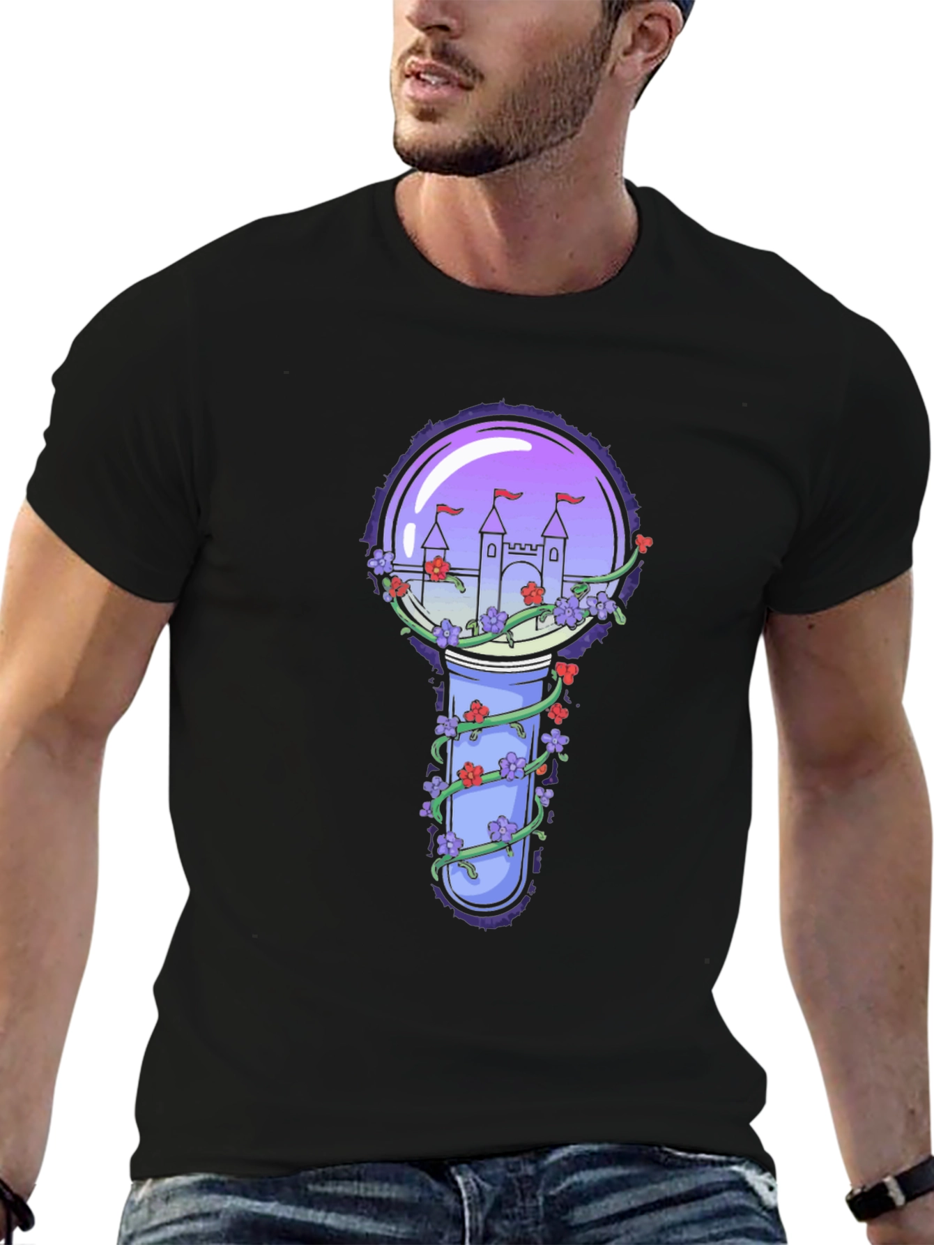 Enchanted Castle in a Jar T-Shirt - Fantasy Design