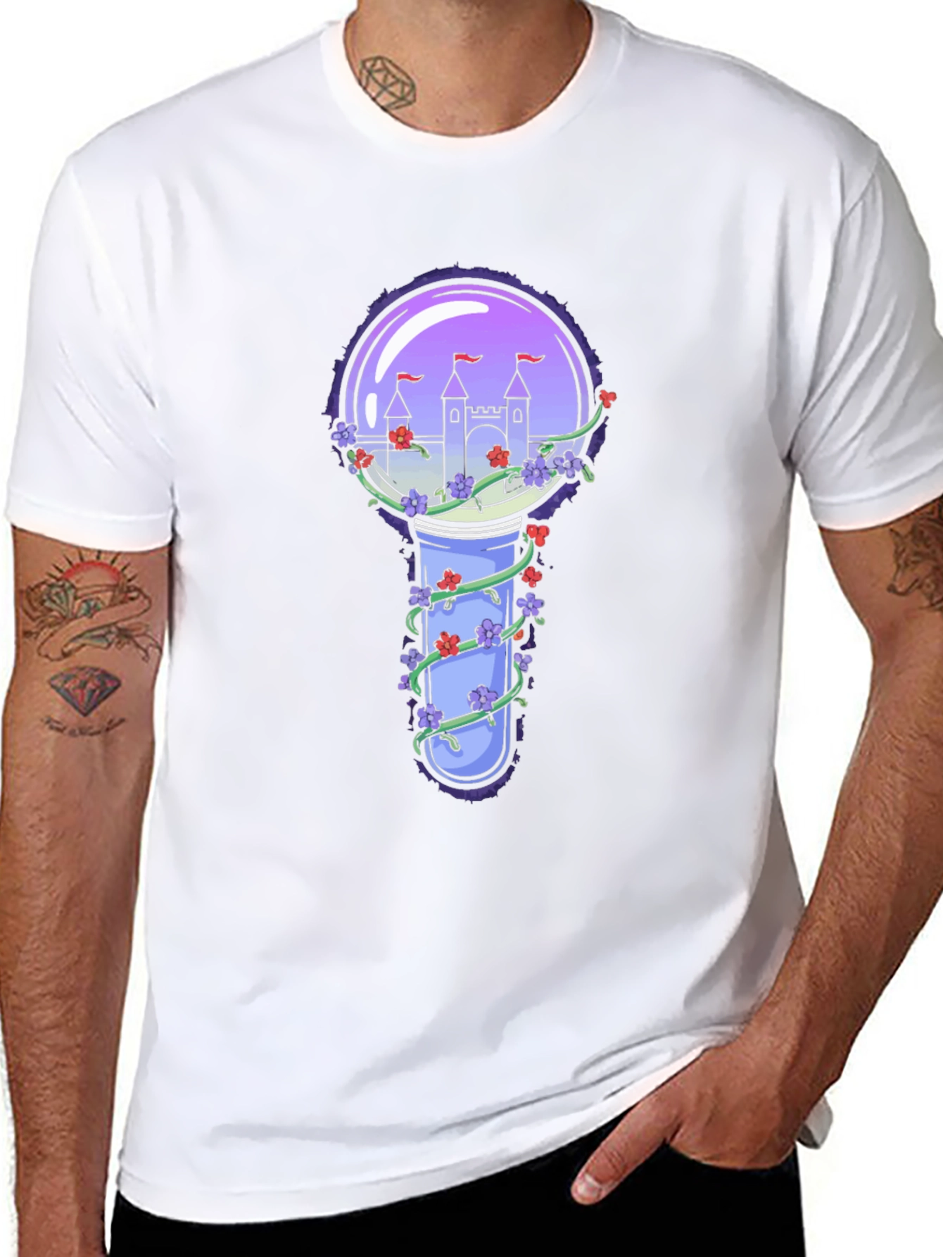 Enchanted Castle in a Jar T-Shirt - Fantasy Design