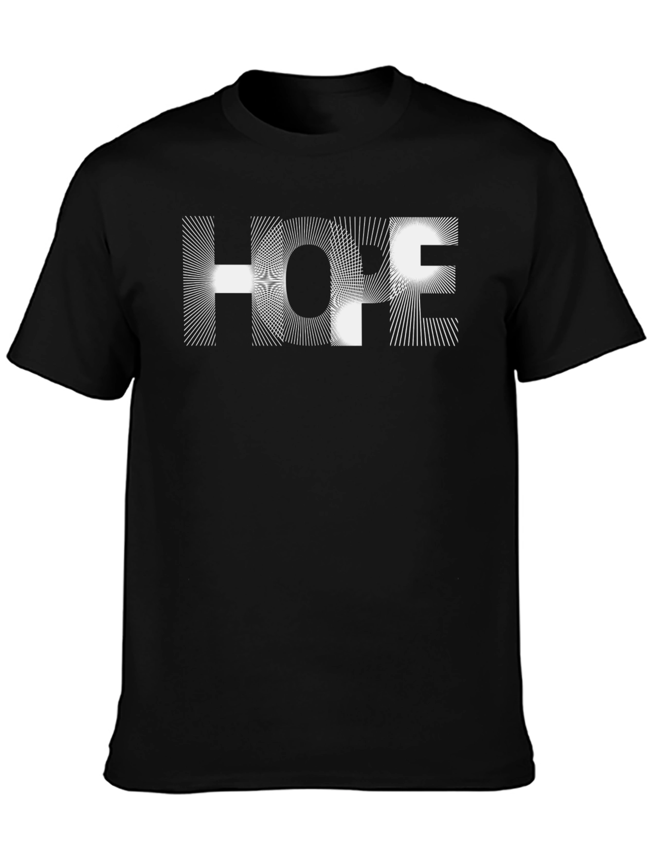Abstract Hope Graphic Black T-Shirt