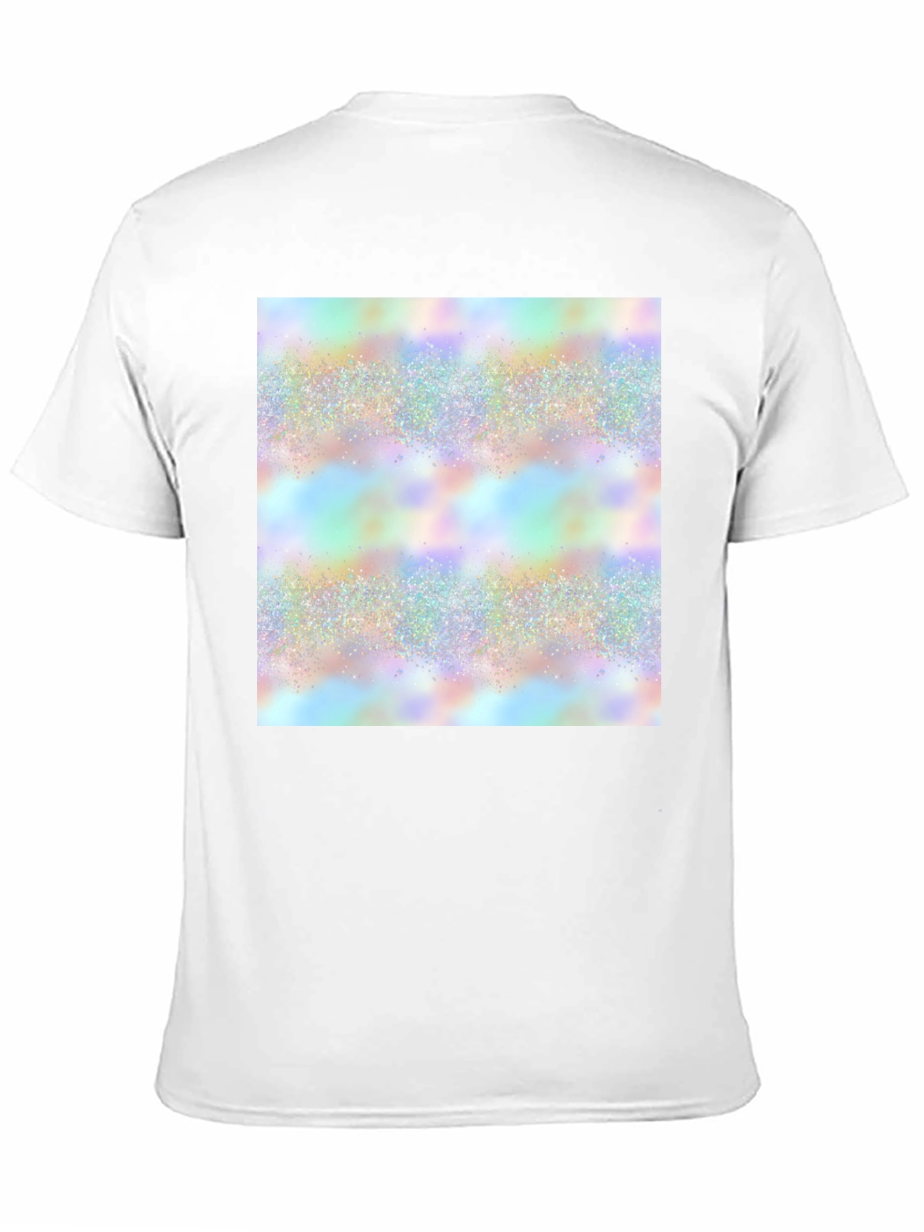 Mens Black T-Shirt with Holographic Pattern