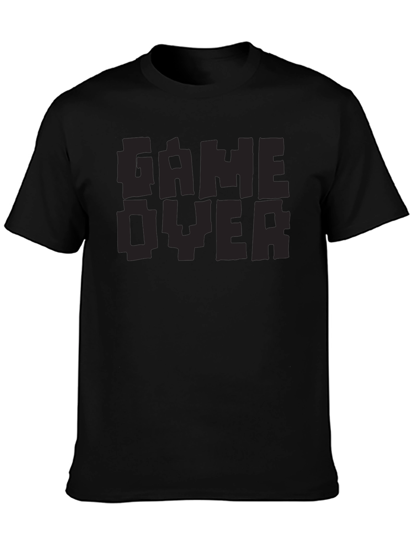 Game Over Pixel Art T-Shirt - Black