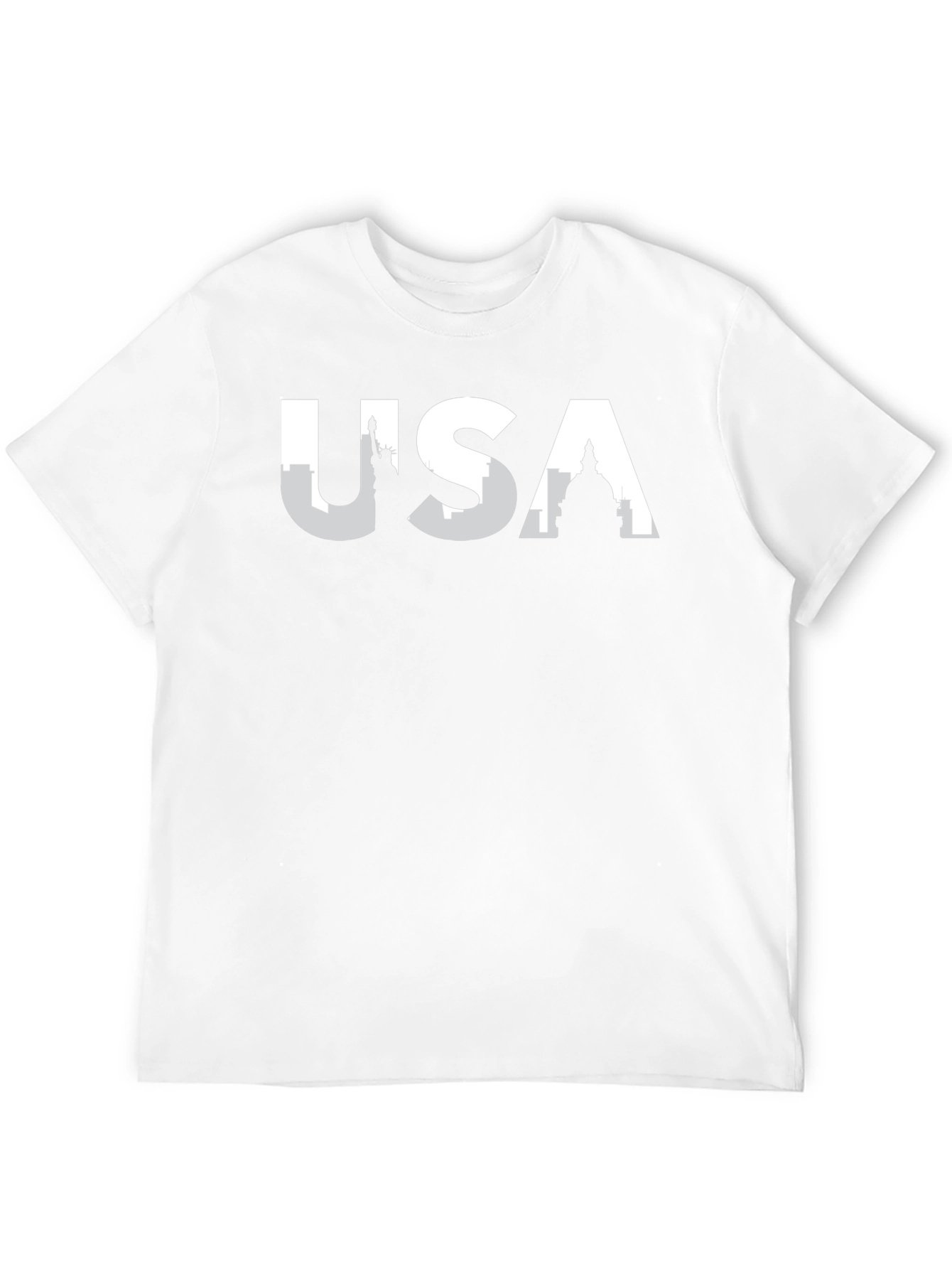 USA Skyline Graphic T-Shirt - Black