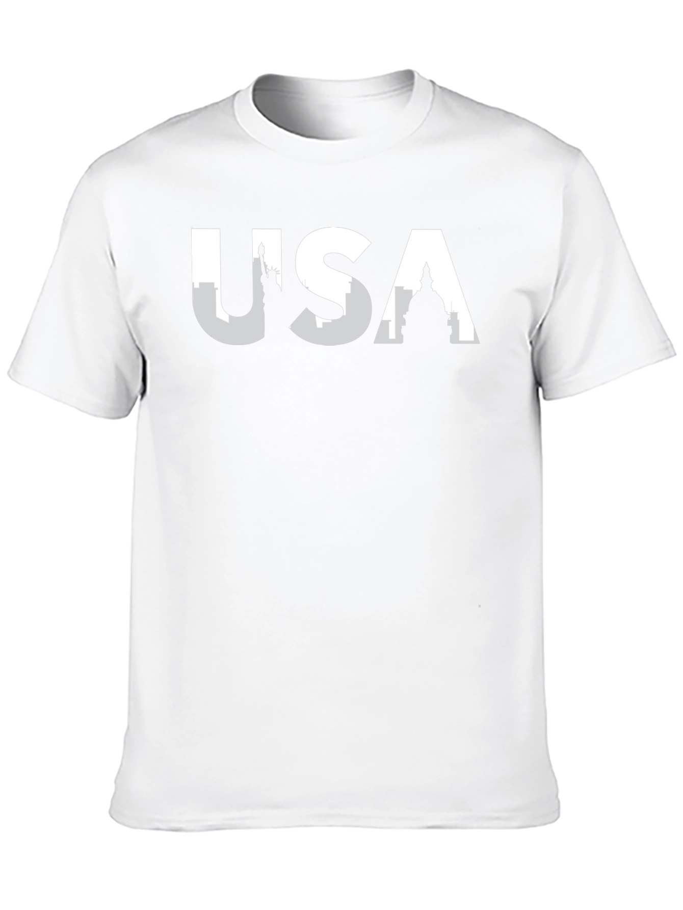USA Skyline Graphic T-Shirt - Black