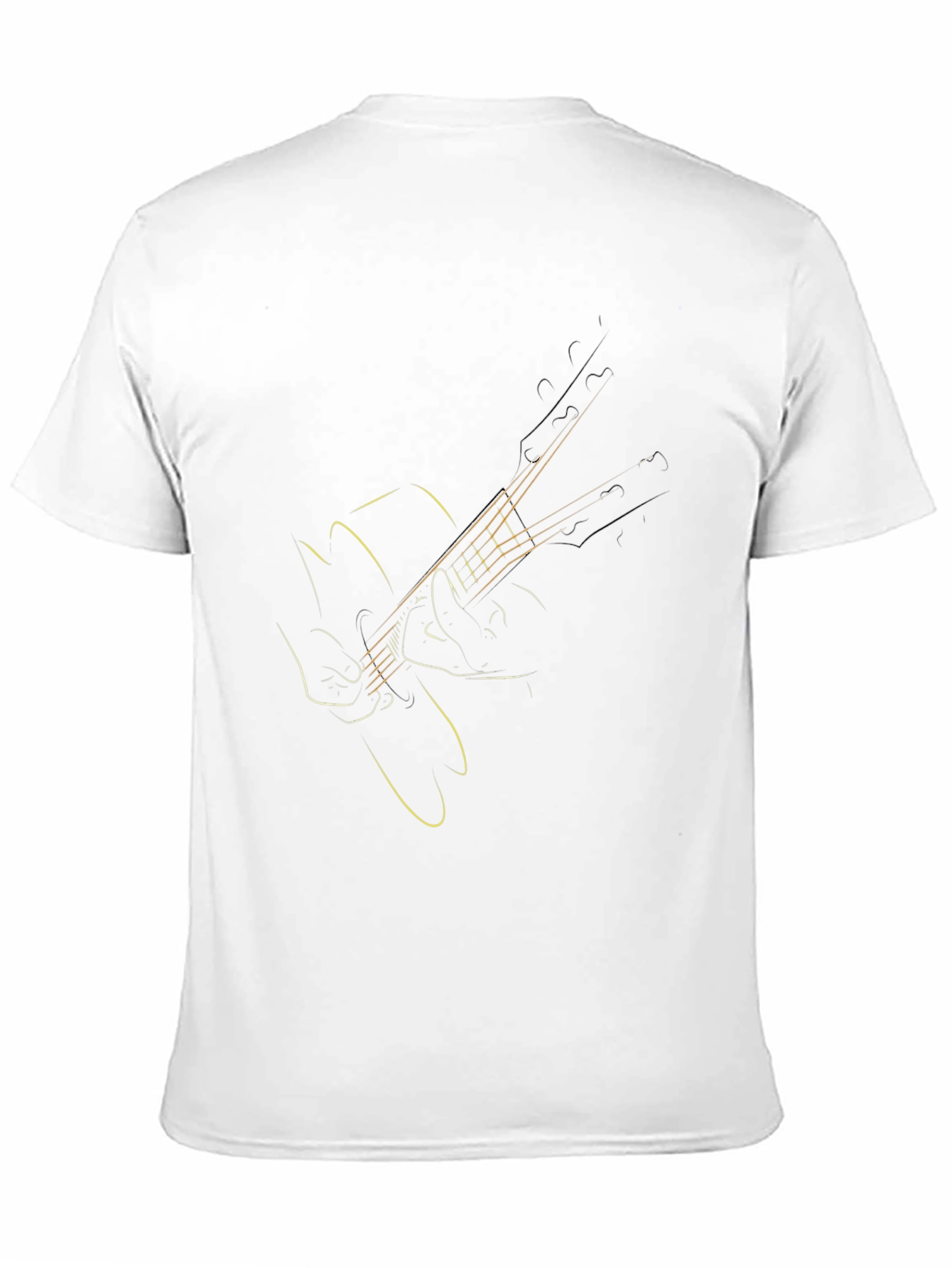 Guitar Outline Graphic Tee - Stylish Musician T-Shirt