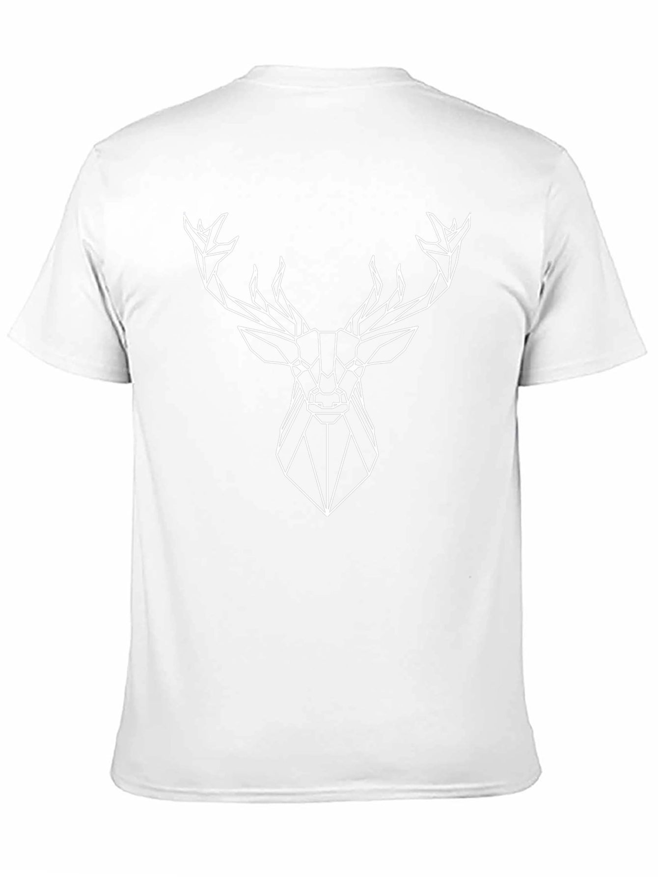 Geometric Deer Graphic Tee - Modern Style