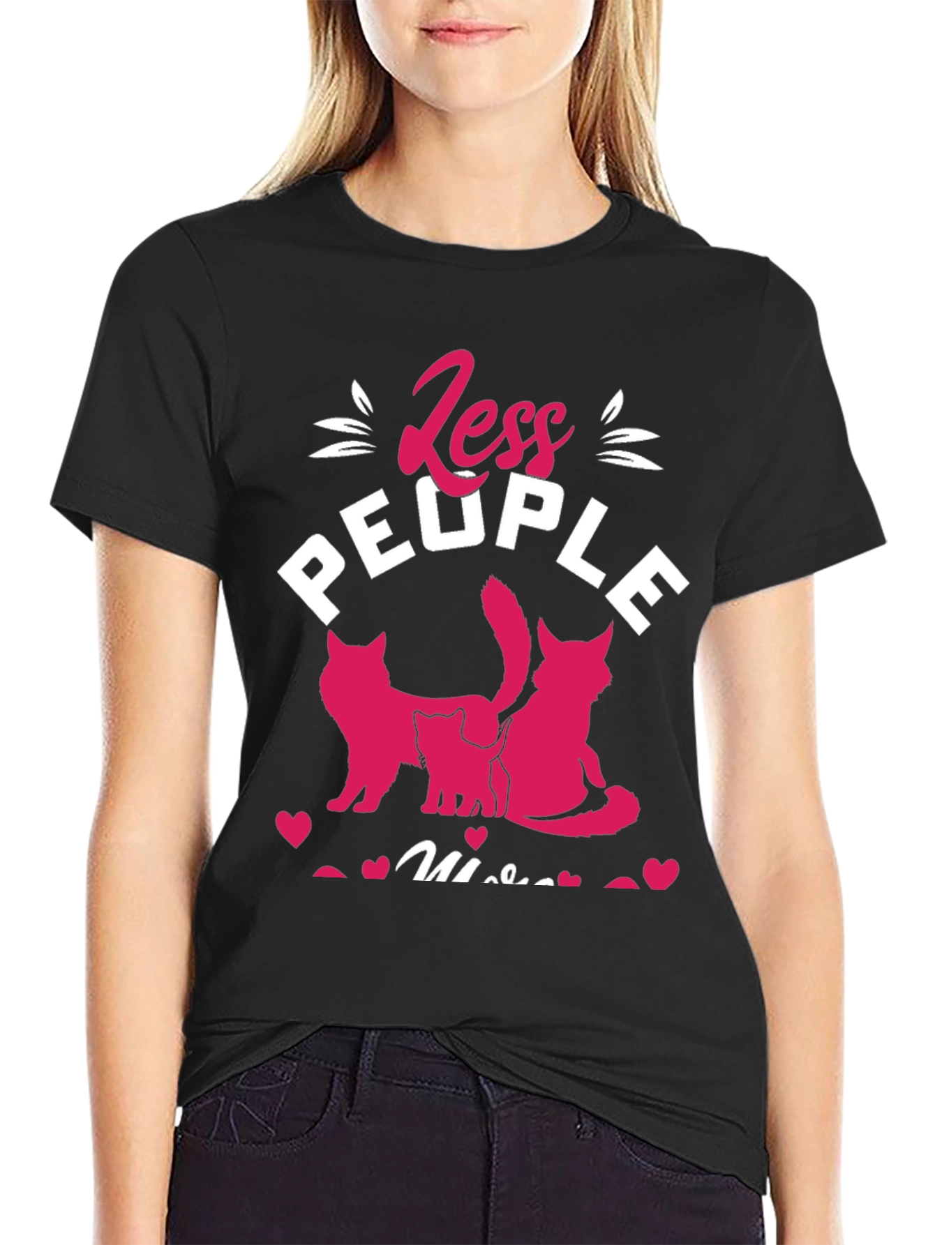 Less People More Cats Graphic Tee