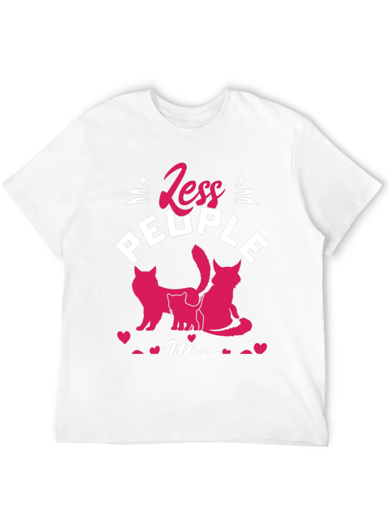 Less People More Cats Graphic Tee