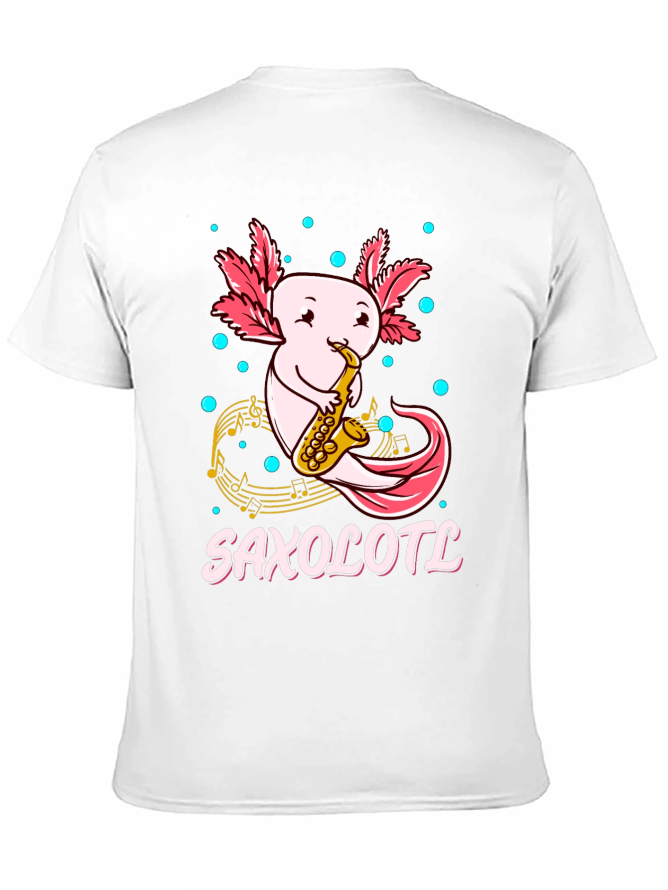Saxolotl T-Shirt - Cute Axolotl Saxophone Player Tee
