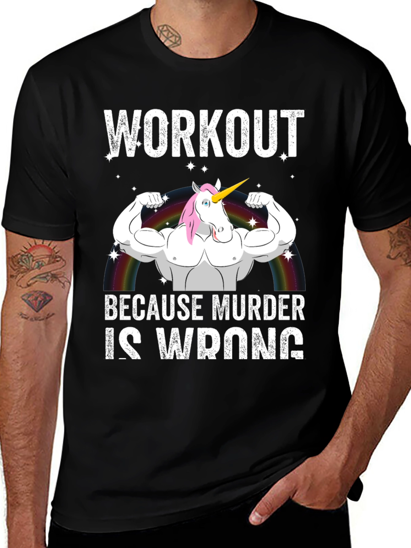 Workout Because Murder Is Wrong T-Shirt