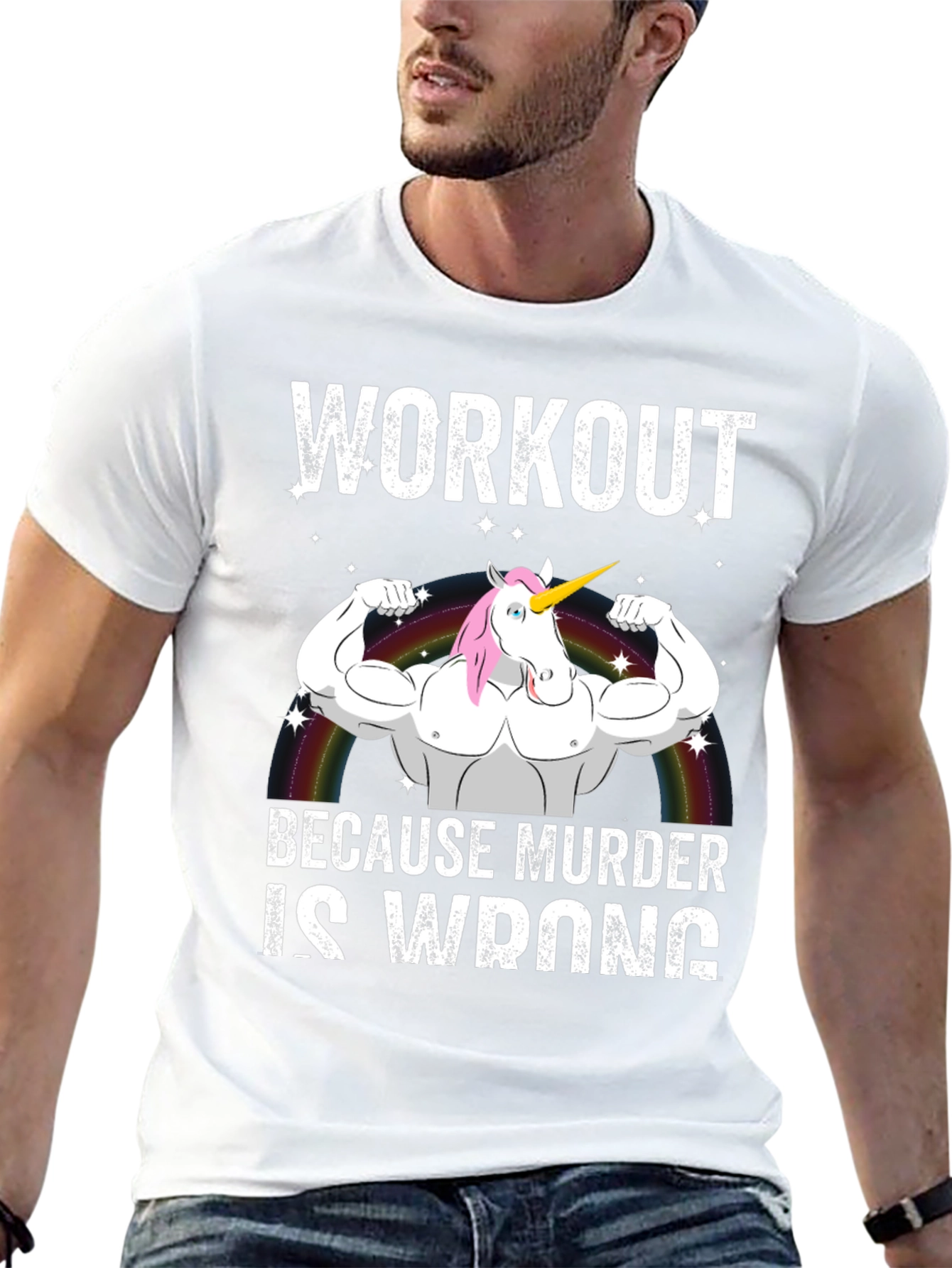 Workout Because Murder Is Wrong T-Shirt