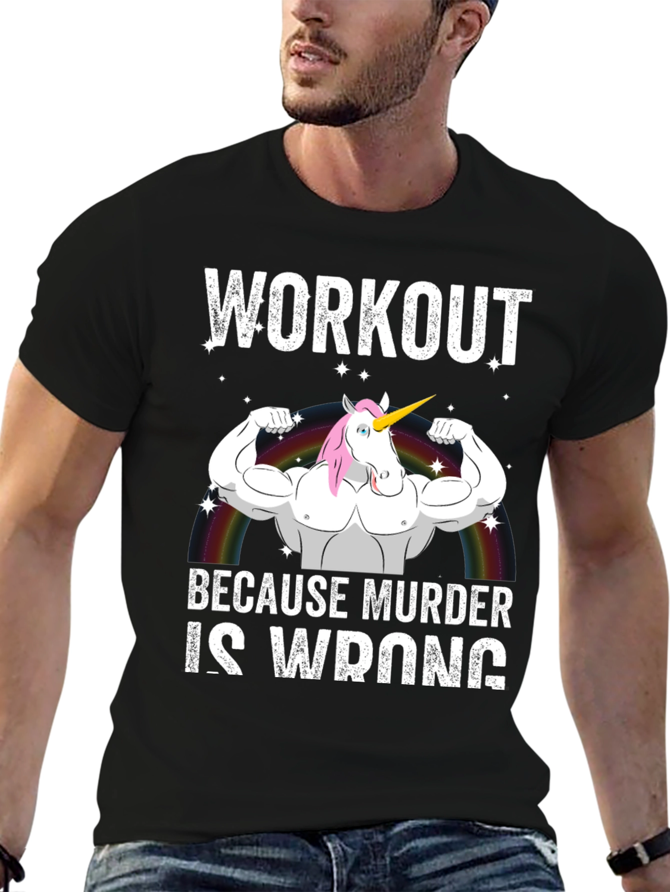 Workout Because Murder Is Wrong T-Shirt