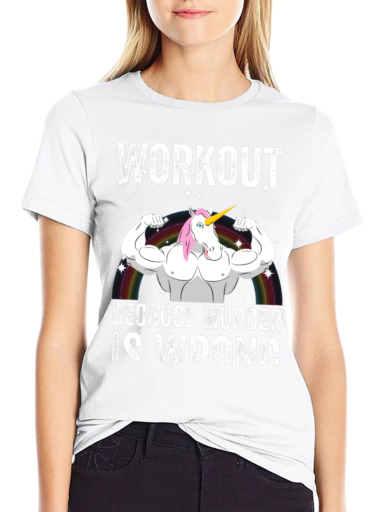 Workout Because Murder Is Wrong T-Shirt