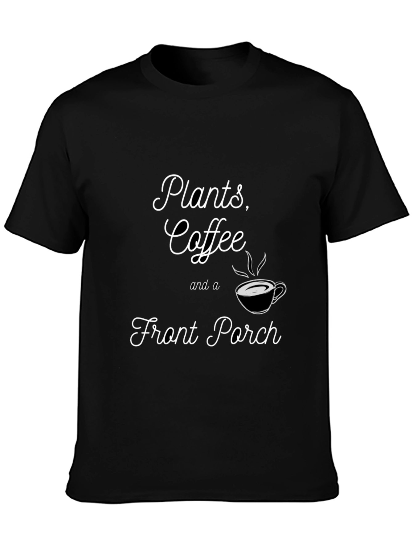 Plants Coffee Front Porch Graphic T-Shirt