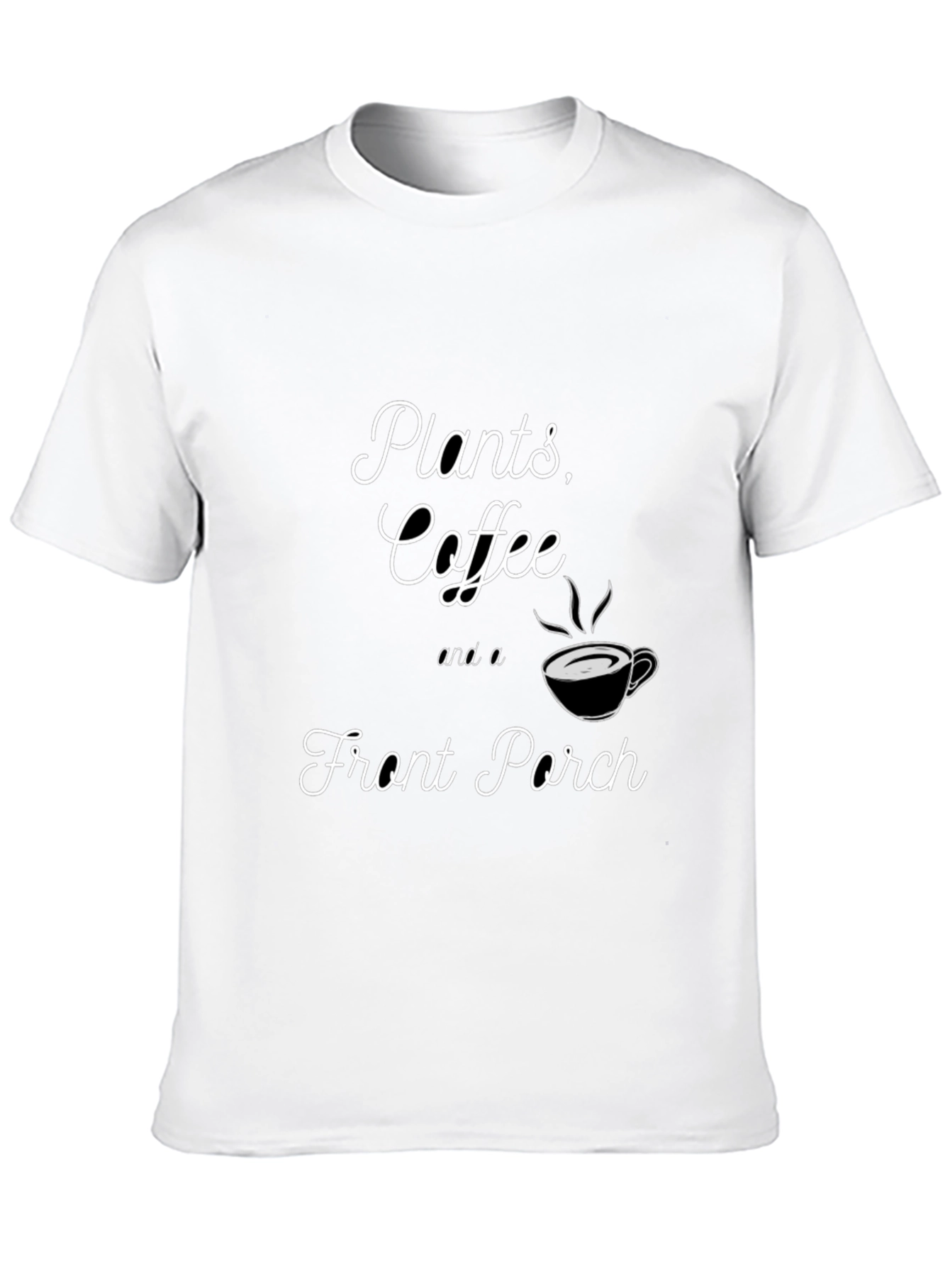 Plants Coffee Front Porch Graphic T-Shirt