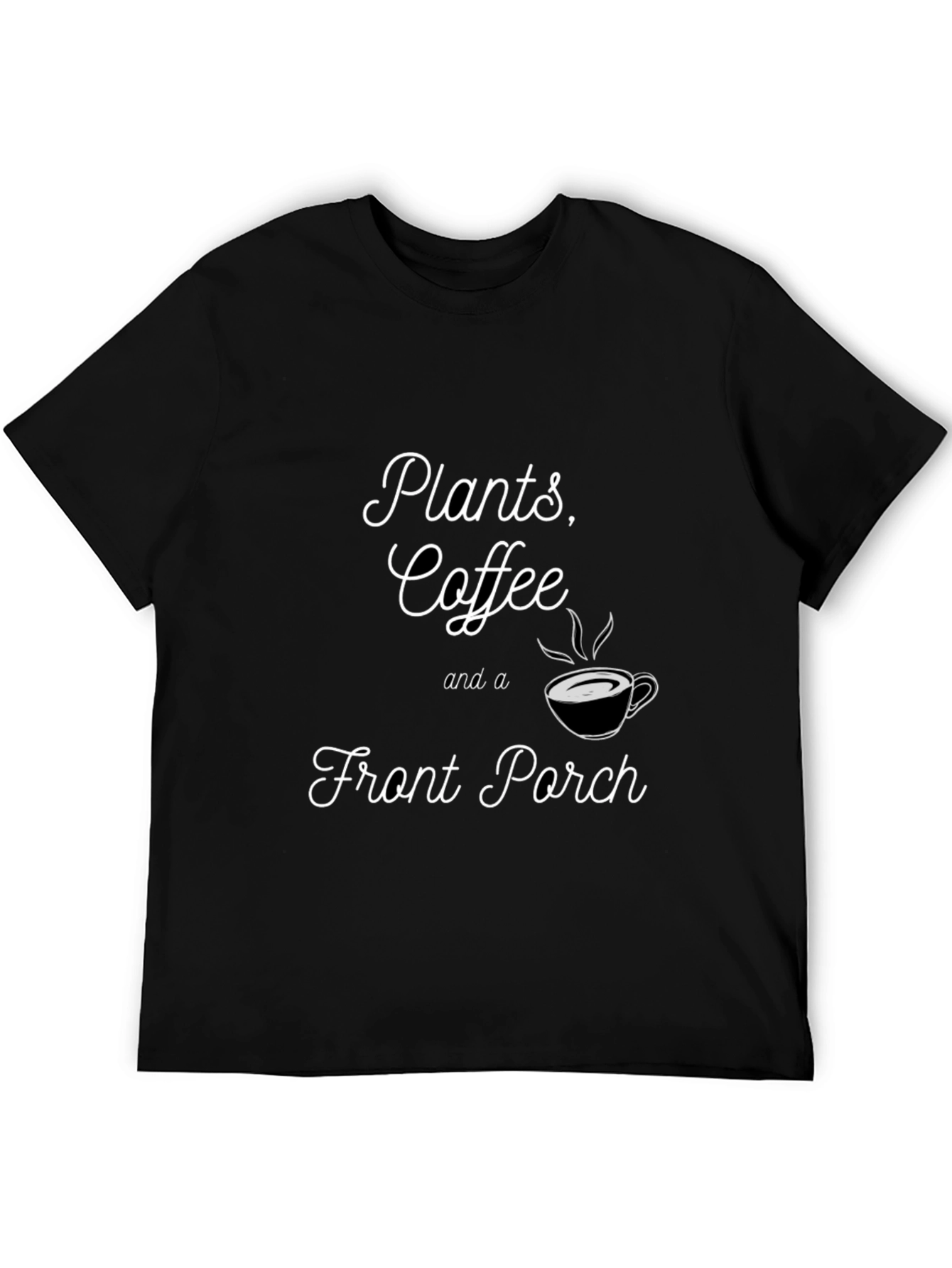 Plants Coffee Front Porch Graphic T-Shirt