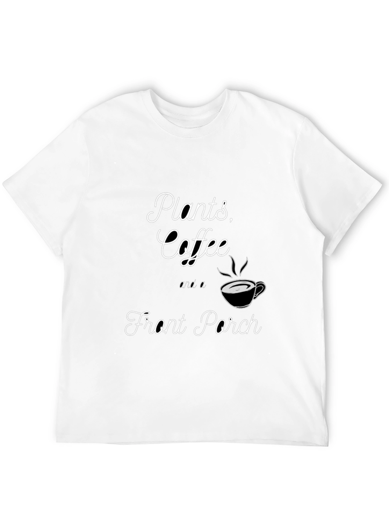 Plants Coffee Front Porch Graphic T-Shirt