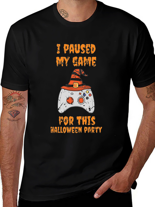 Funny Halloween Gamer T-Shirt - I Paused My Game