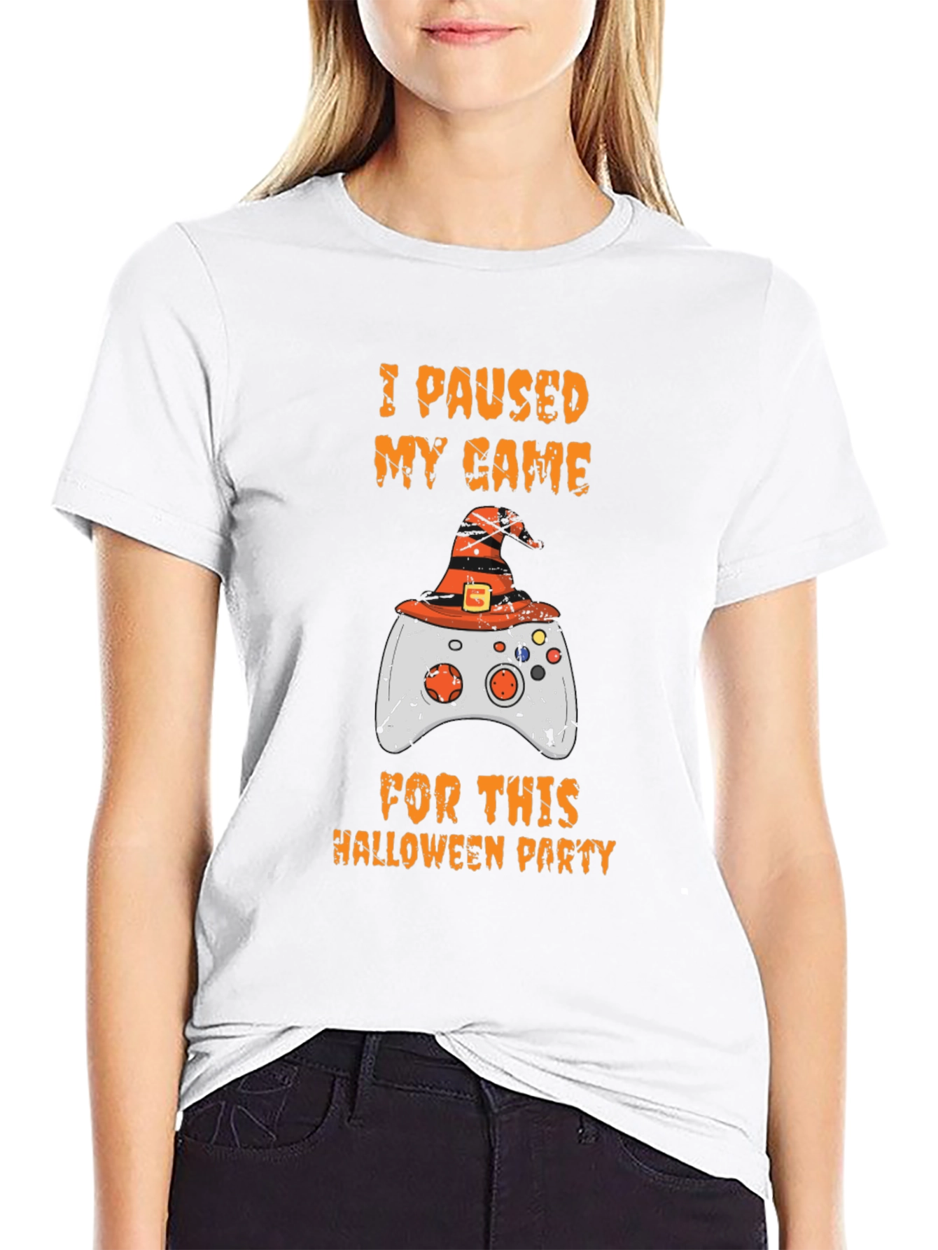 Funny Halloween Gamer T-Shirt - I Paused My Game