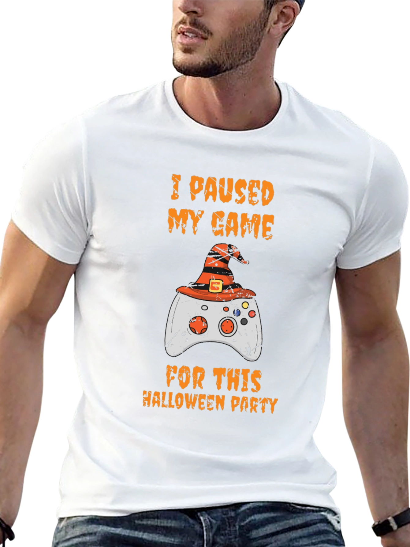 Funny Halloween Gamer T-Shirt - I Paused My Game